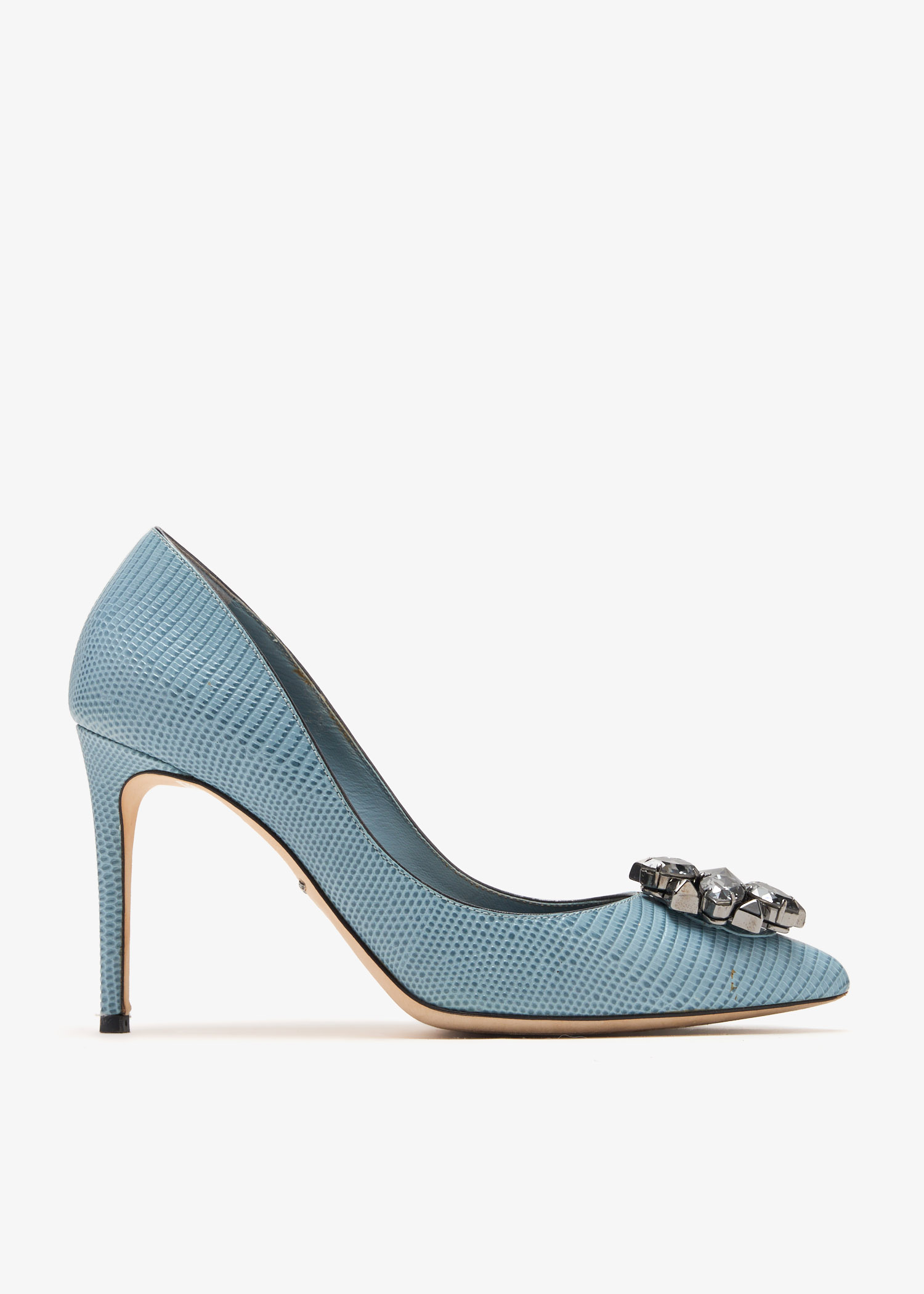 Crystal-embellished pumps, Blue
Crystal-embellished pumps, Blue