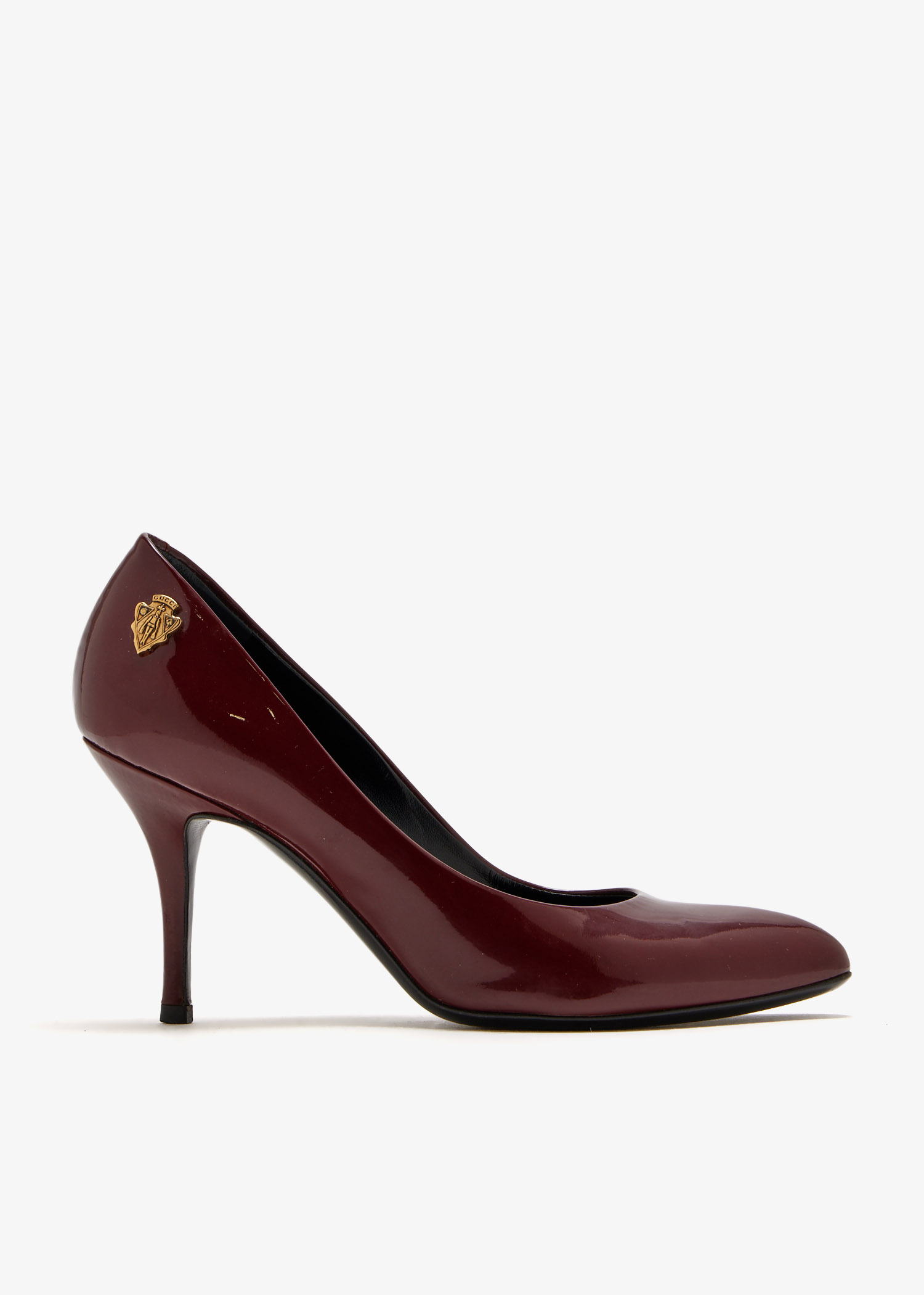 Logo-embellished pumps, Burgundy
Logo-embellished pumps, Burgundy