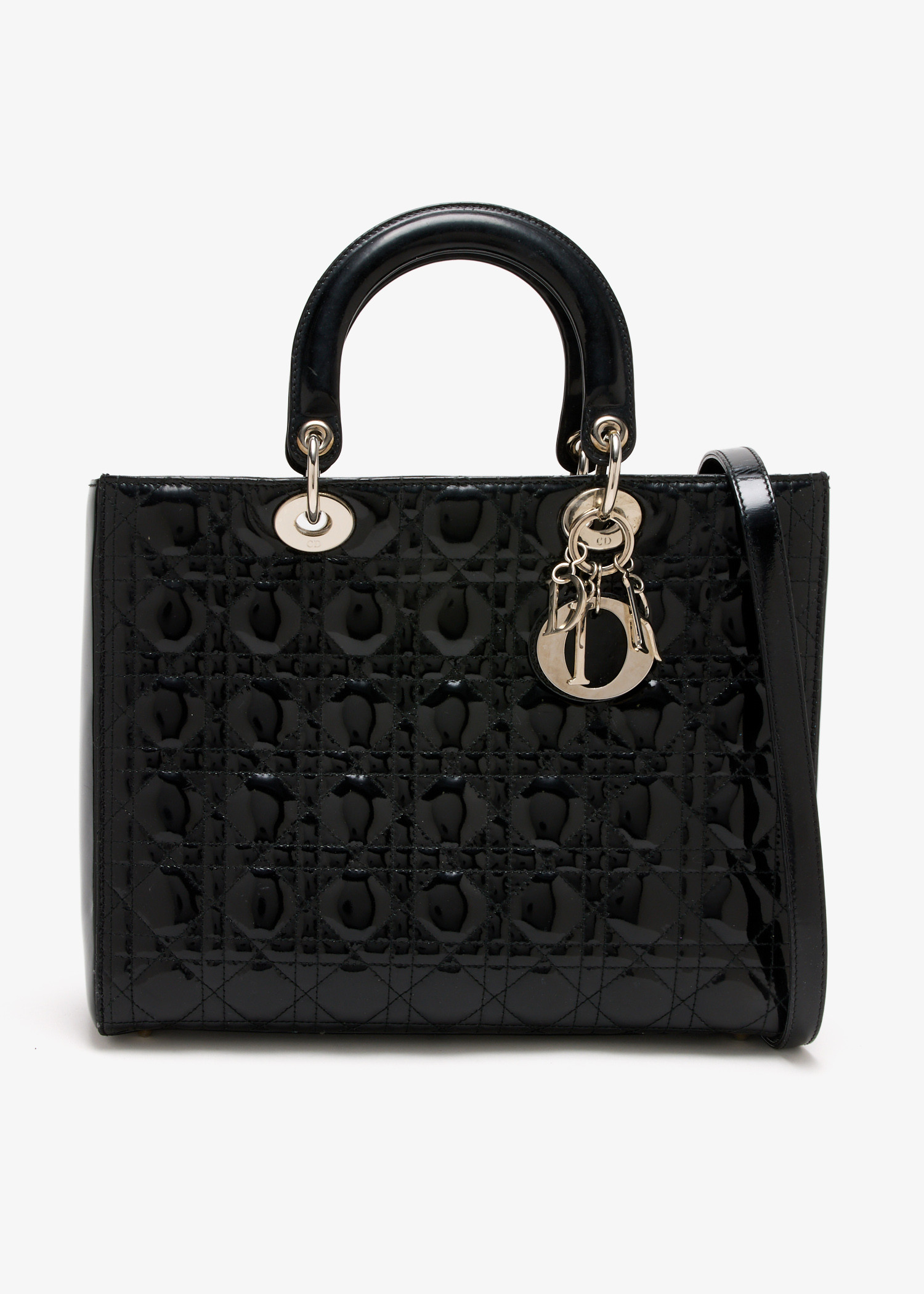 Lady Dior Large top handle bag, Black
Lady Dior Large top handle bag, Black