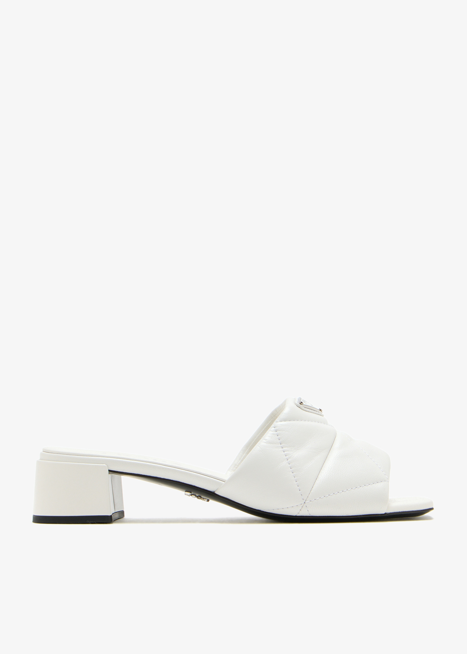 Quilted nappa leather mules, White
Quilted nappa leather mules, White