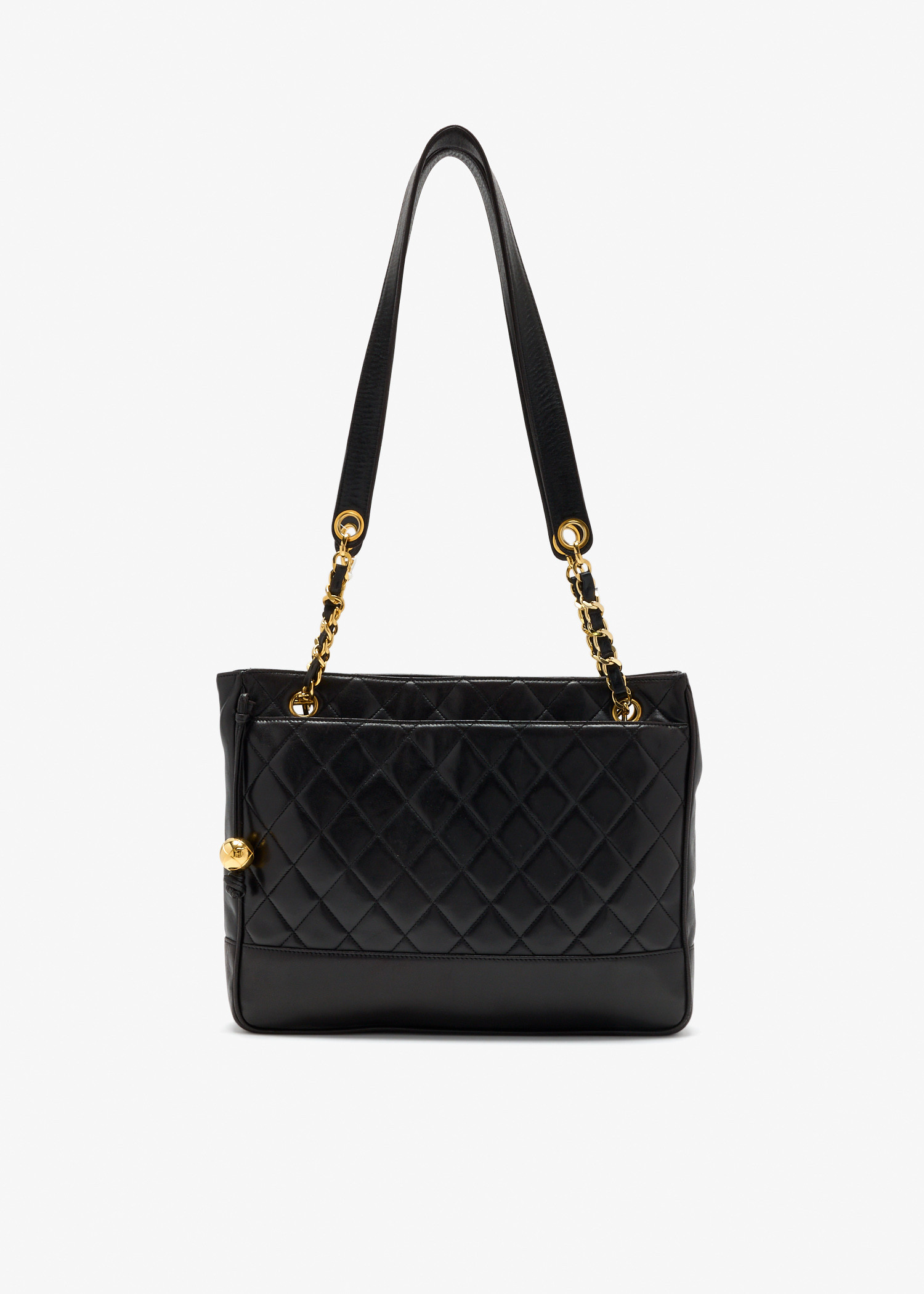 Quilted leather tote bag, Black
Quilted leather tote bag, Black