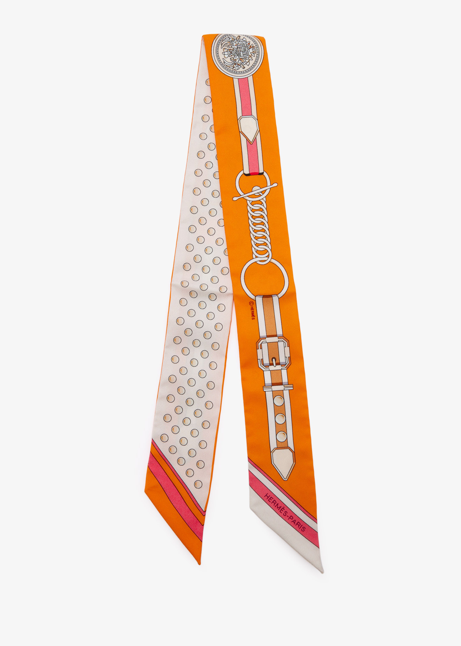 Grand Tralala silk twilly scarf, Orange
Grand Tralala silk twilly scarf, Orange