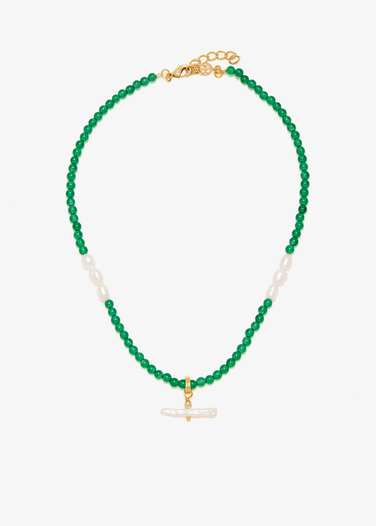 T-Bar necklace, Green
T-Bar necklace, Green