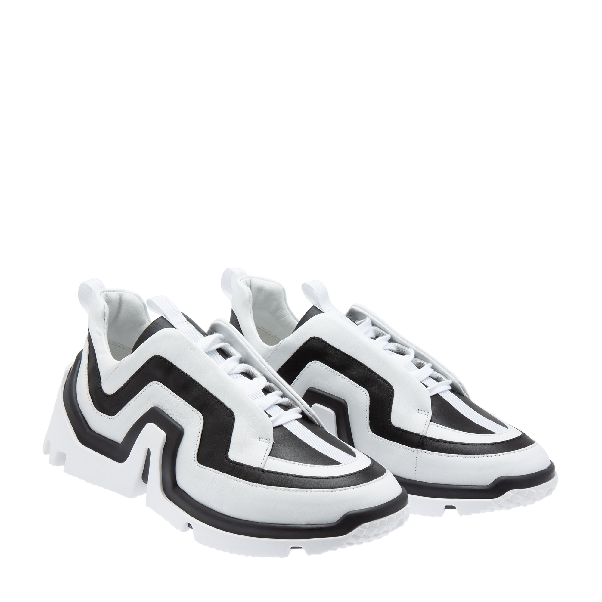 Leather sneakers, Black
