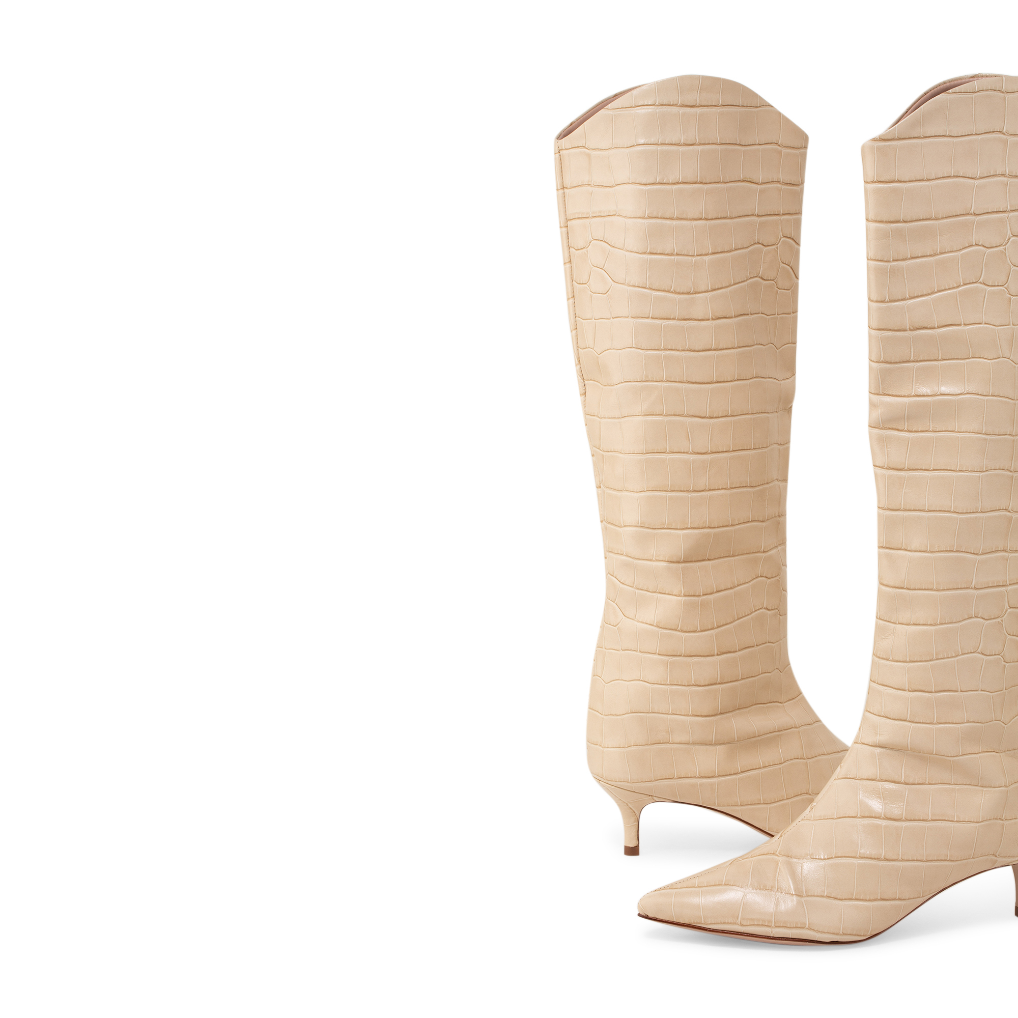 Maryana leather boots, White