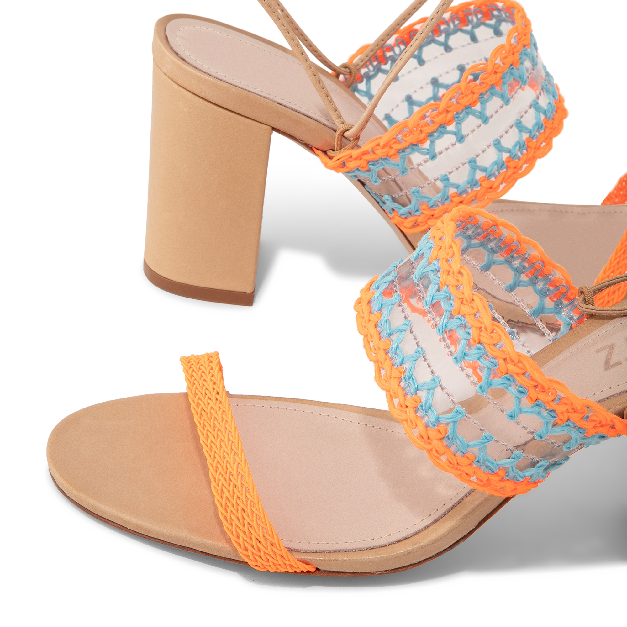 Tie sandals, Orange