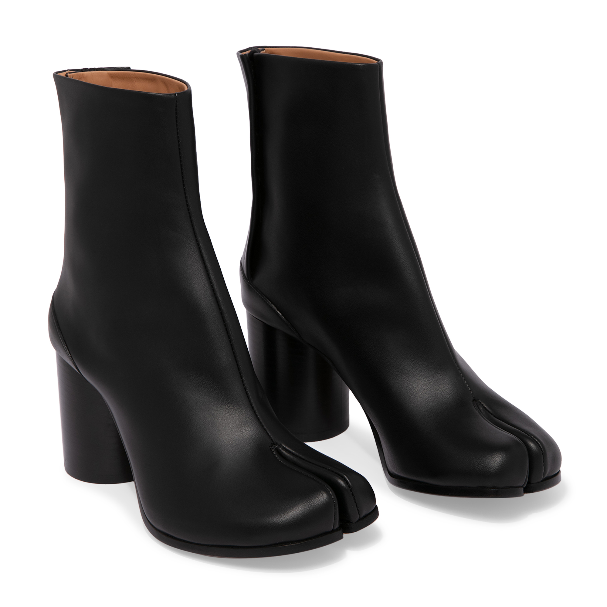 Tabi calfskin boots, Black