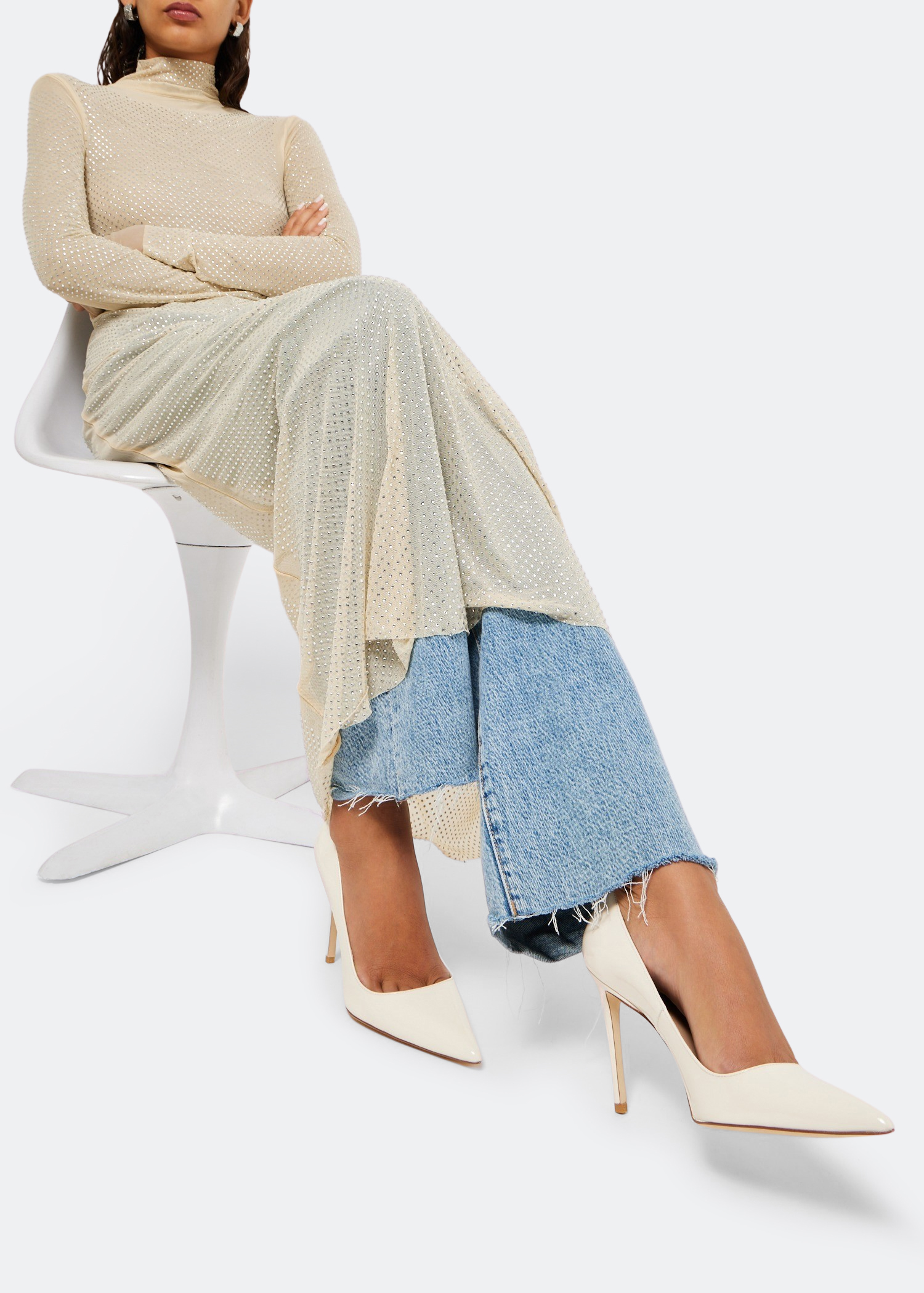 Stuart 100 pumps, White
