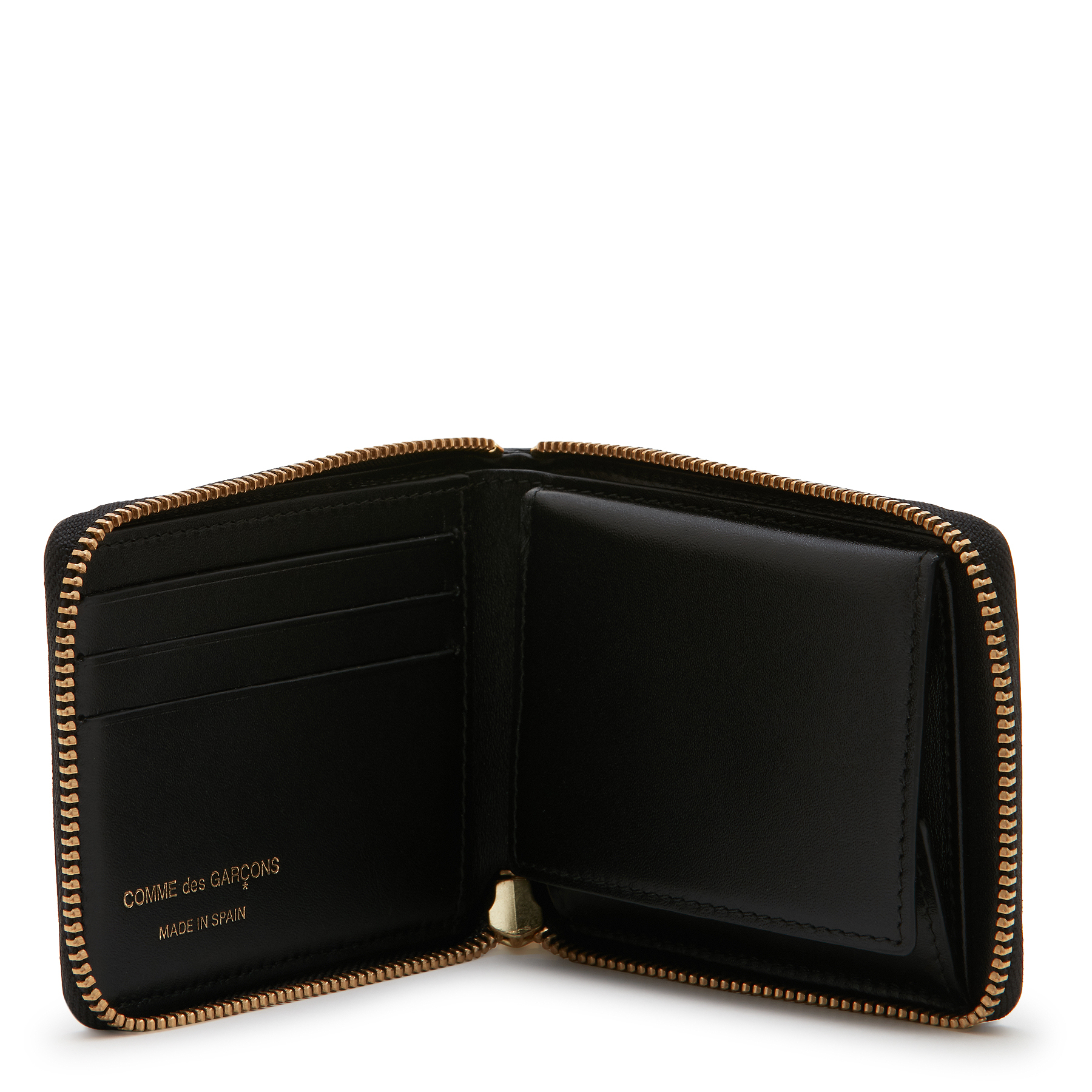 Classic leather line wallet, Black