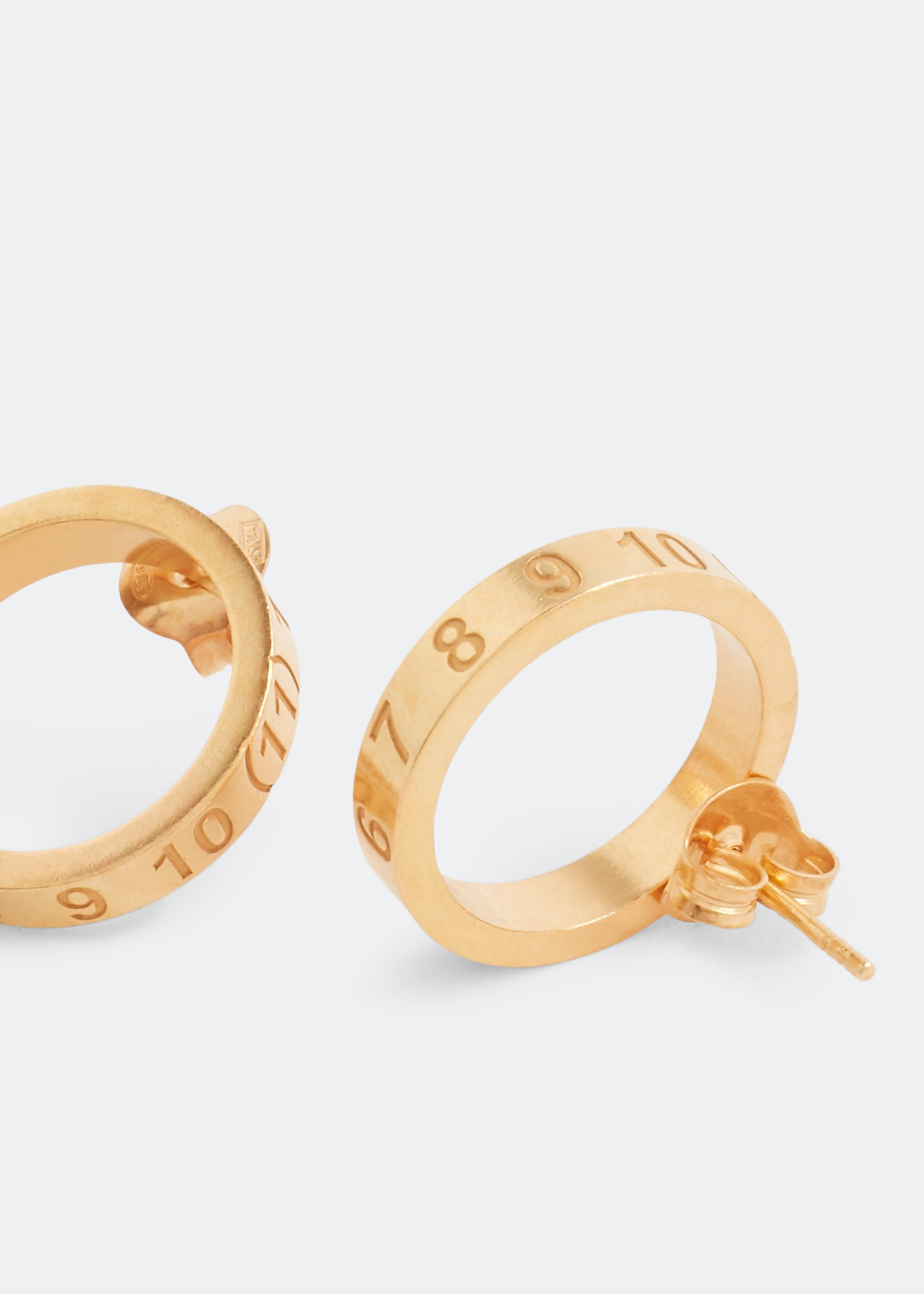 Numerical earrings, Gold