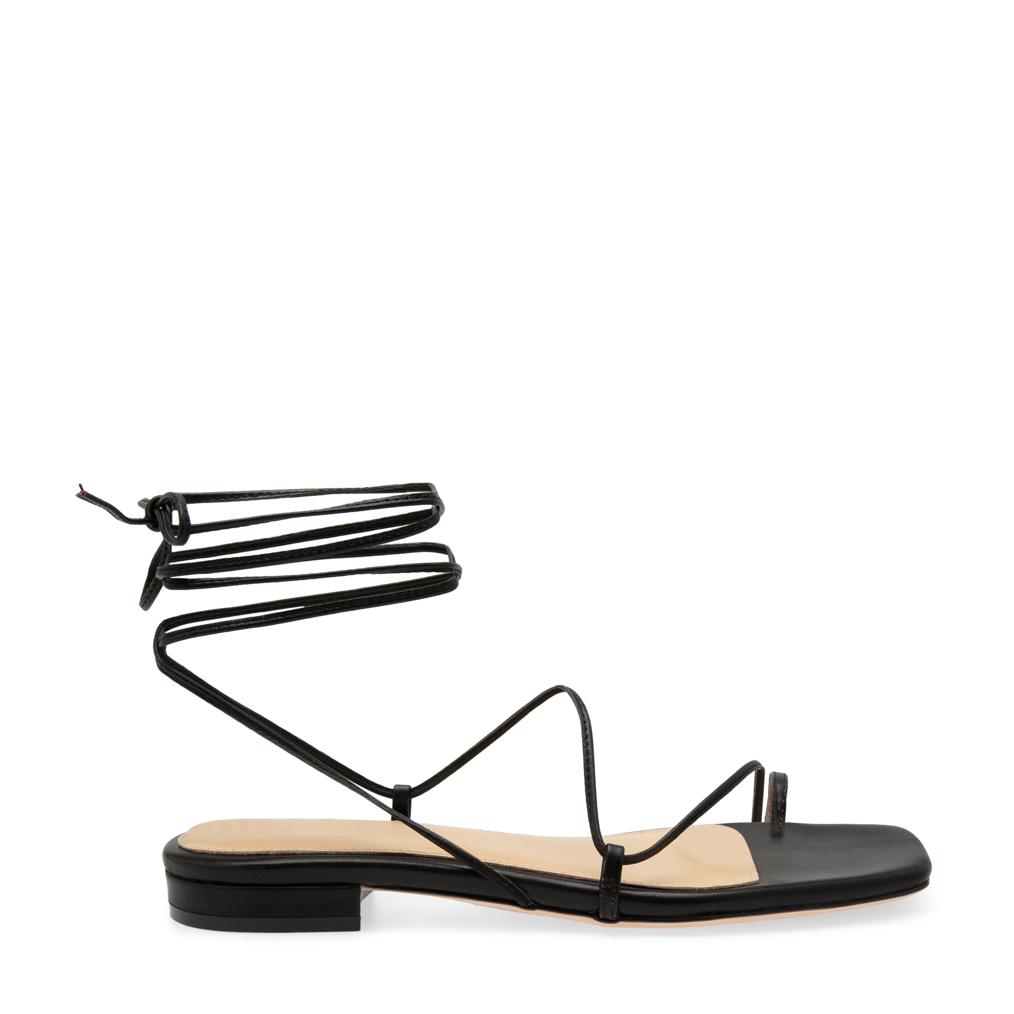 01 leather sandals, Black