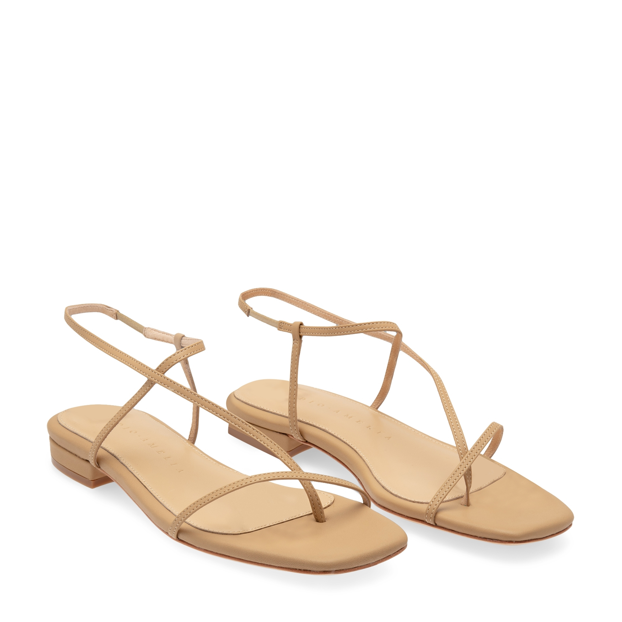 02 leather sandals, Beige