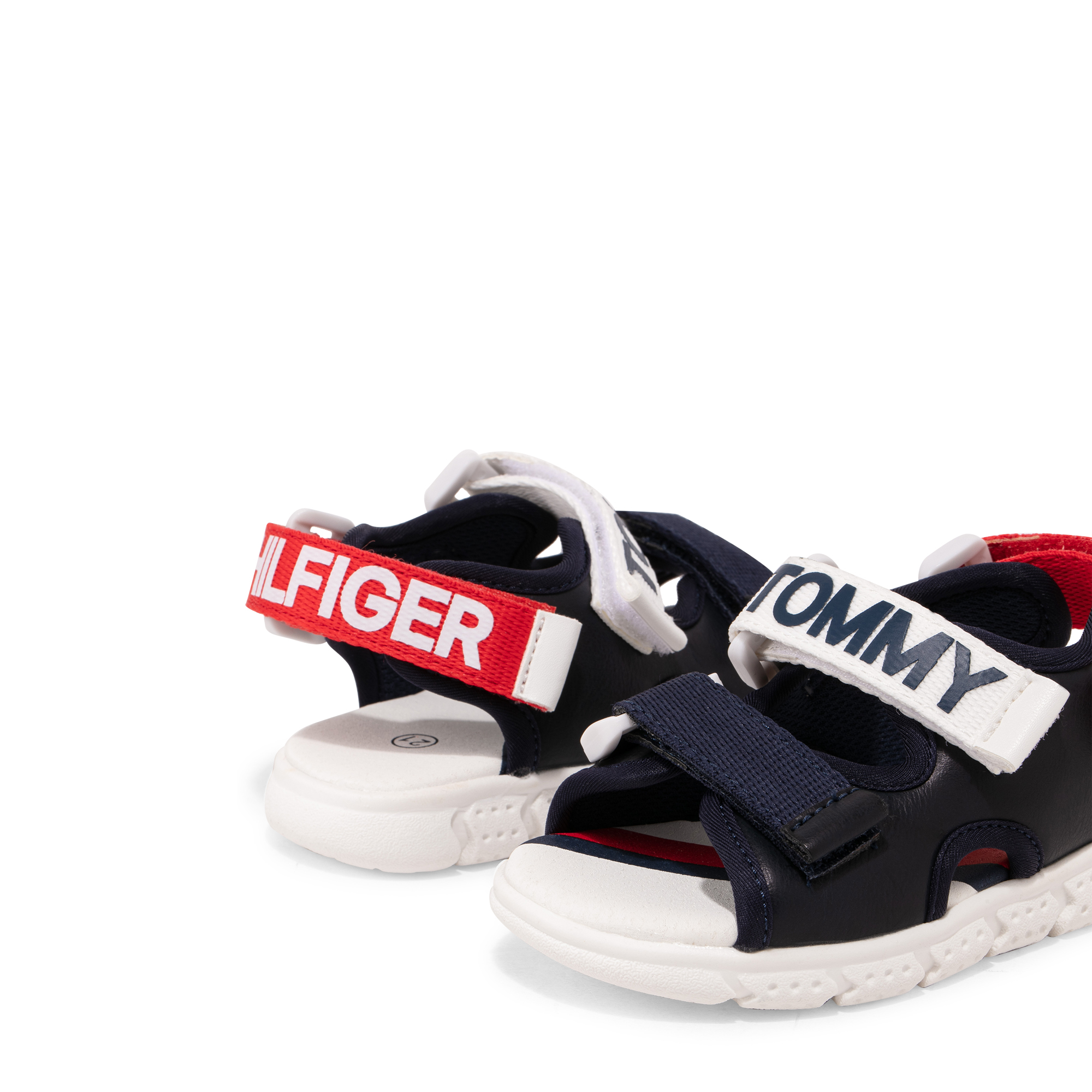 Logo sandals, Blue