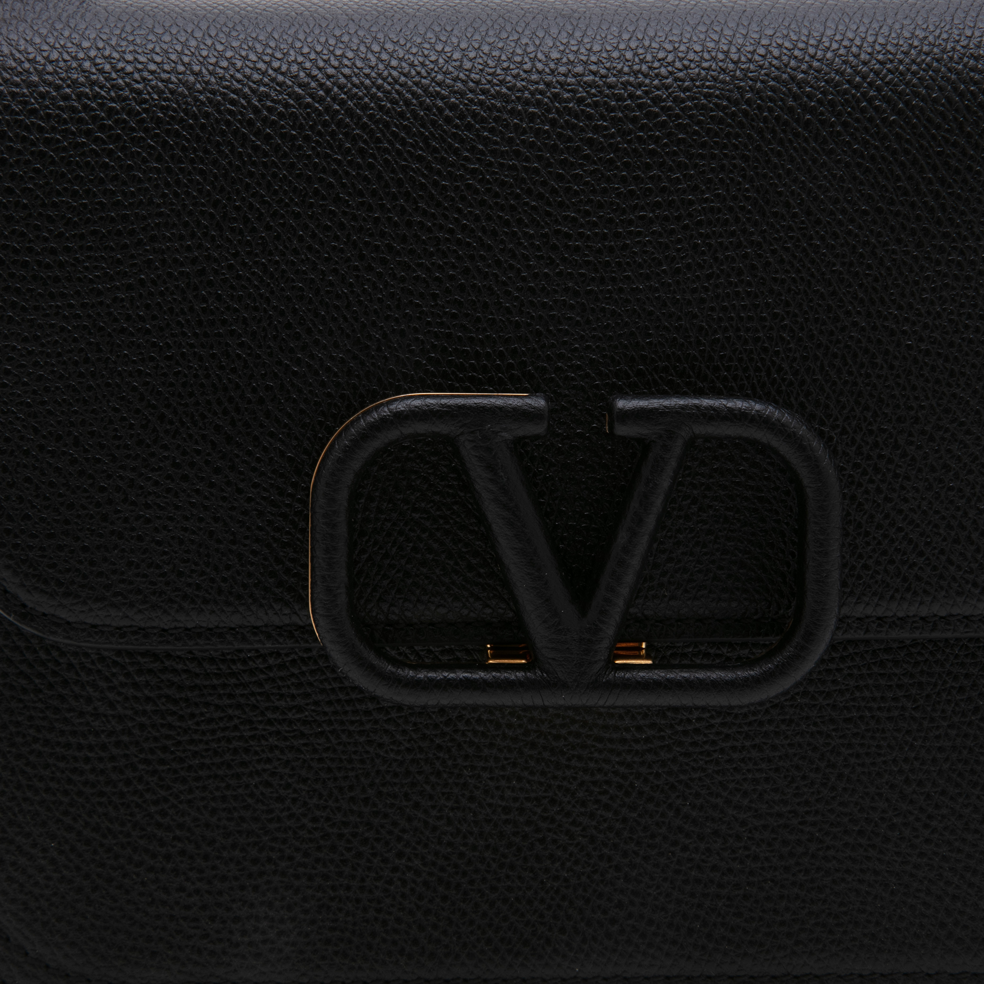 VSling leather shoulder bag, Black