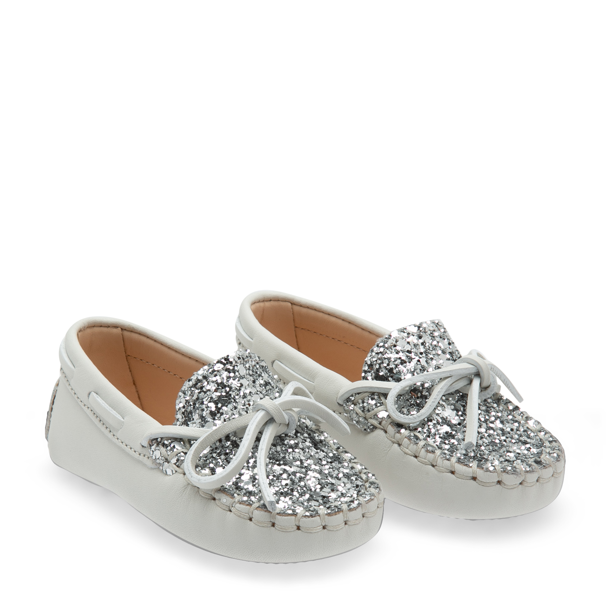 Gommini glitter moccasins, Silver