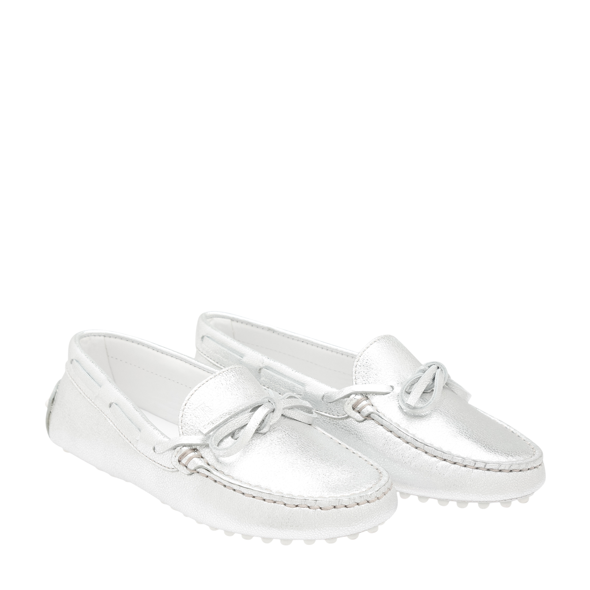 Gommini leather moccasins, Silver