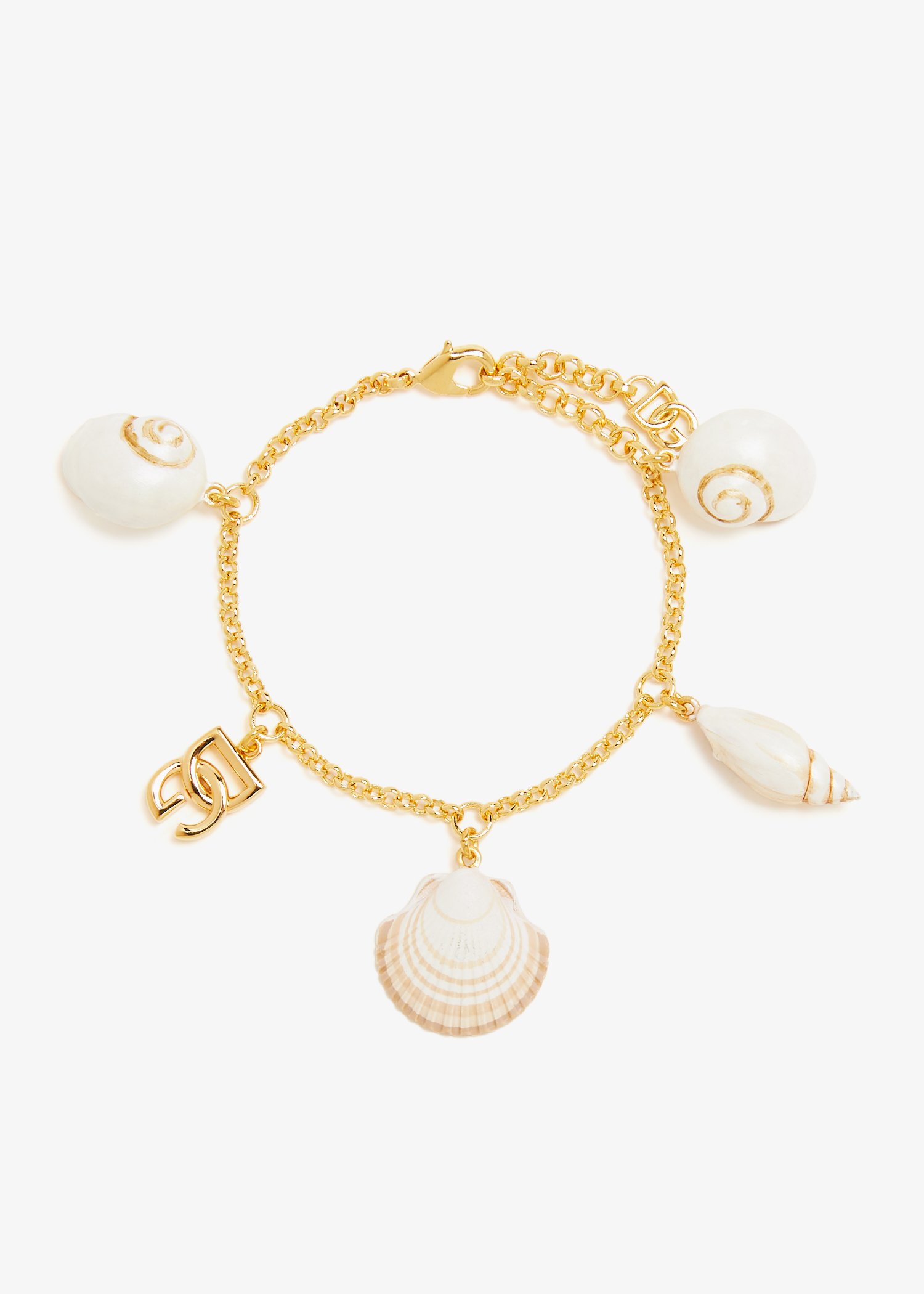 DG logo shell charm bracelet, Gold
DG logo shell charm bracelet, Gold