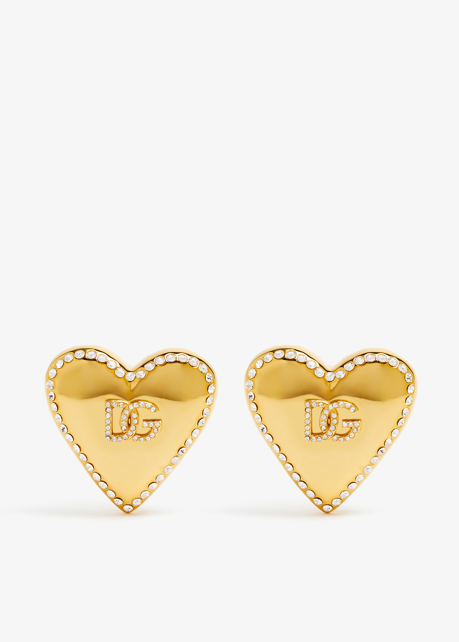 DG crystal heart earrings, Gold
DG crystal heart earrings, Gold