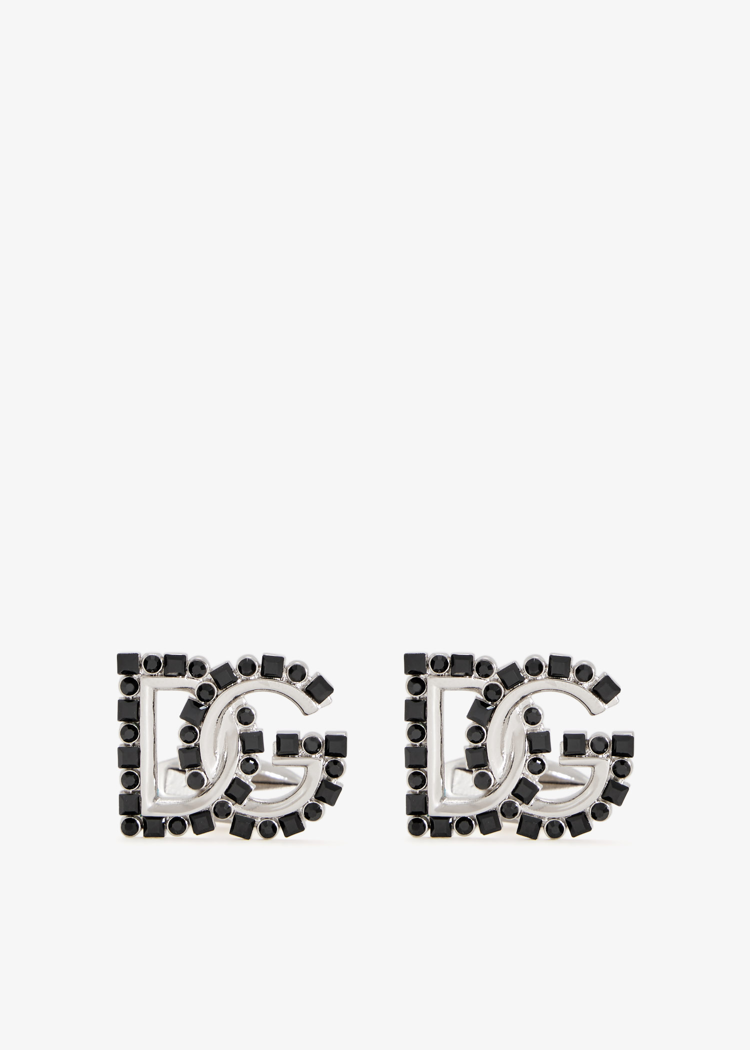 DG logo rhinestone cufflinks, Silver
DG logo rhinestone cufflinks, Silver