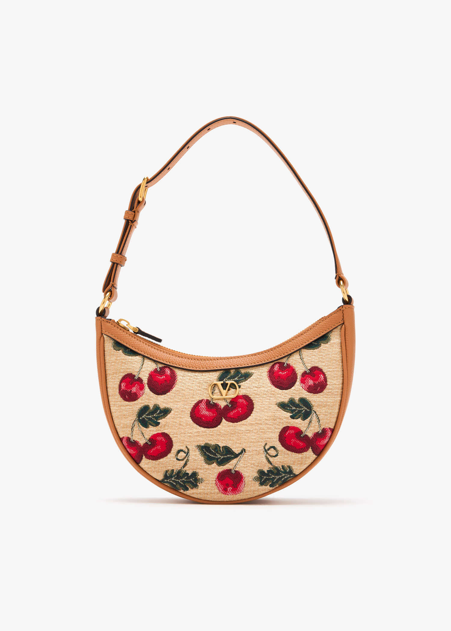 VLogo Signature Cherryfic mini hobo bag, Beige
VLogo Signature Cherryfic mini hobo bag, Beige