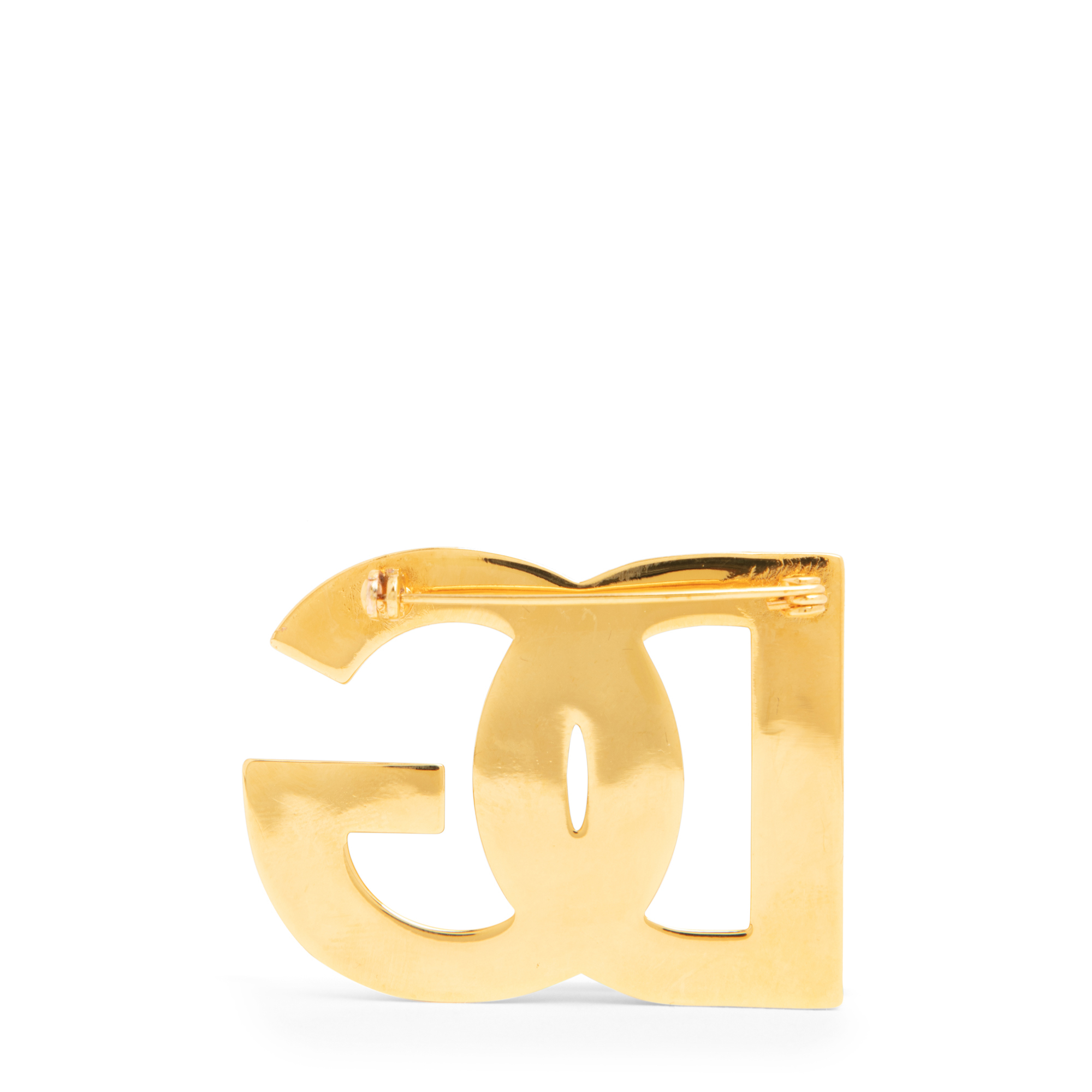 DG logo brooch, Gold