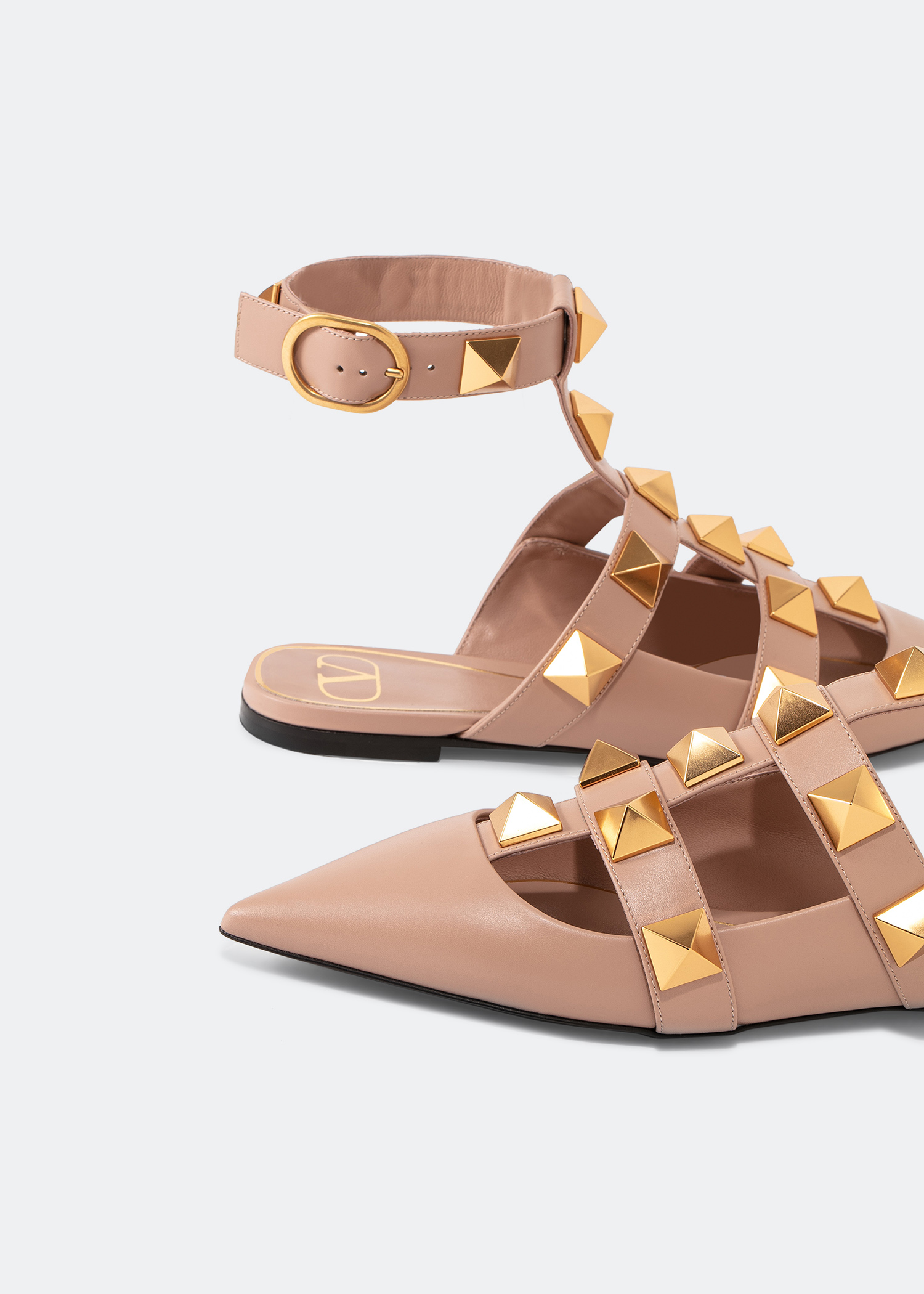 Roman Stud ballet flats, Pink