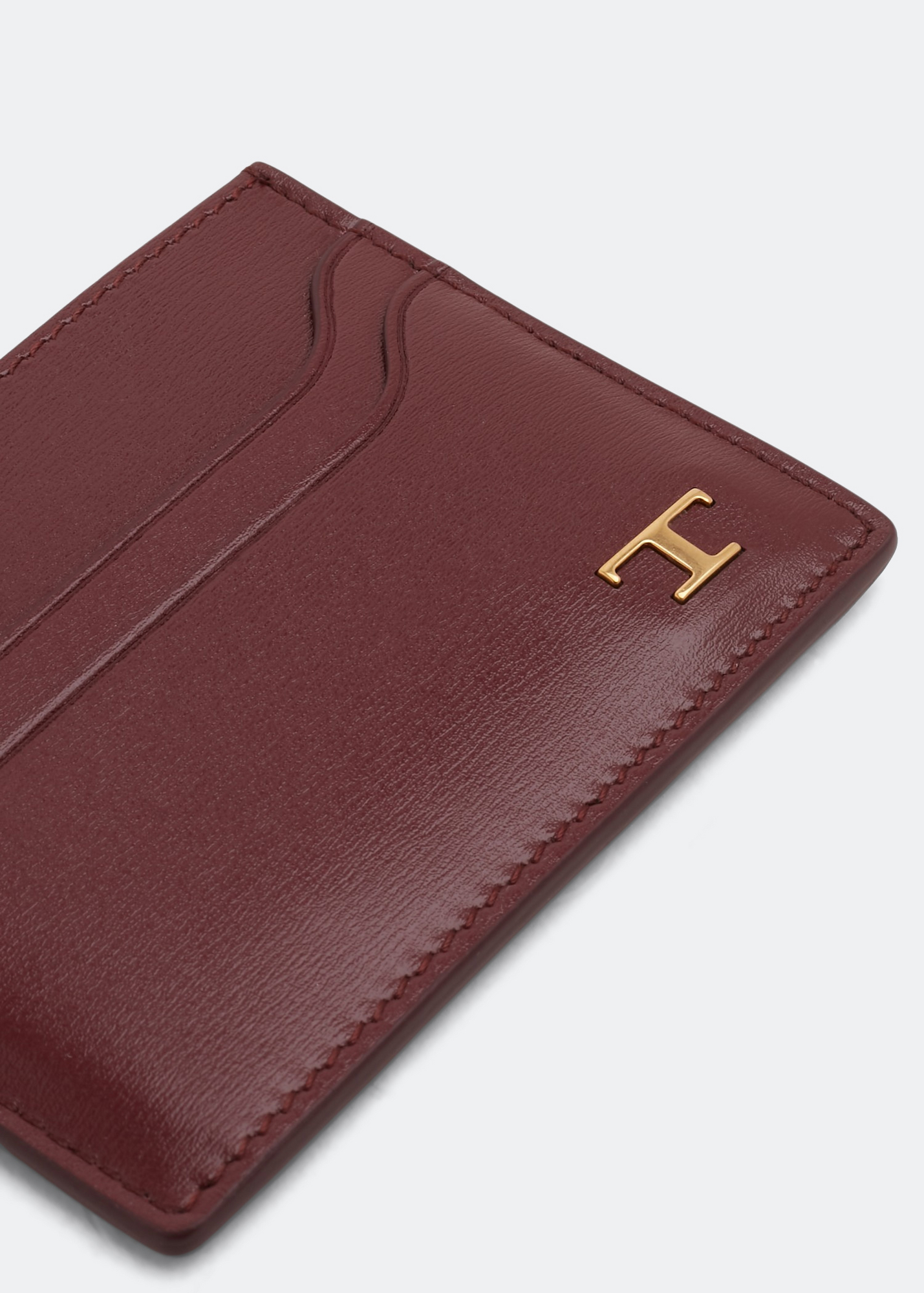 Leather cardholder, Burgundy