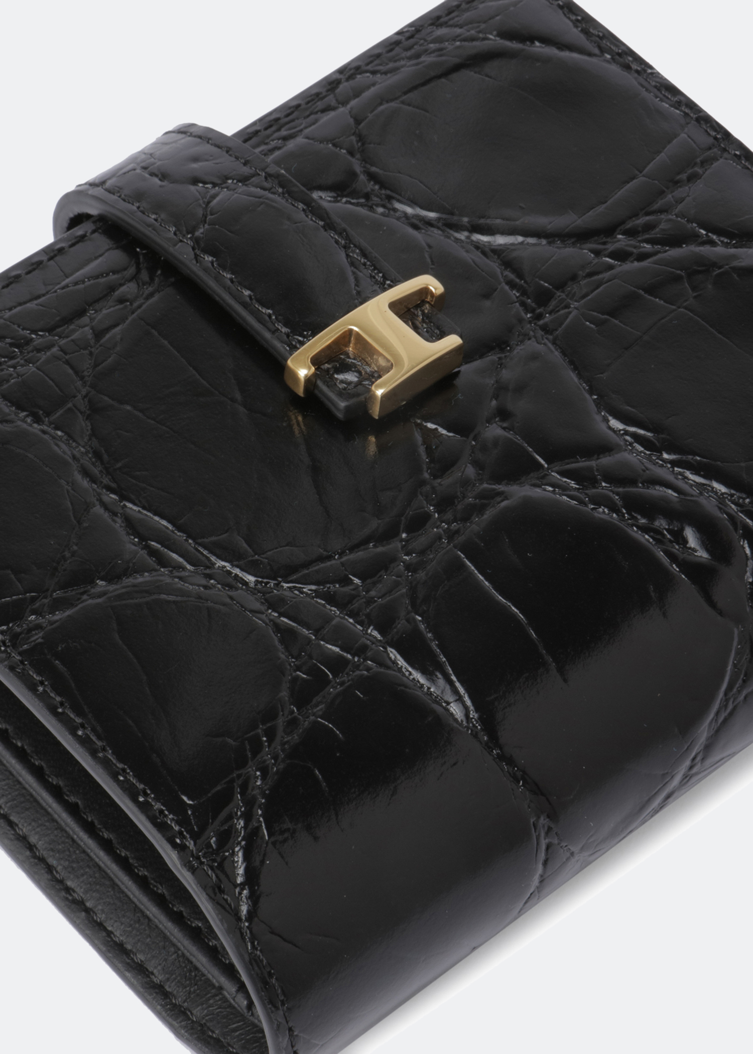 Leather card wallet, Black