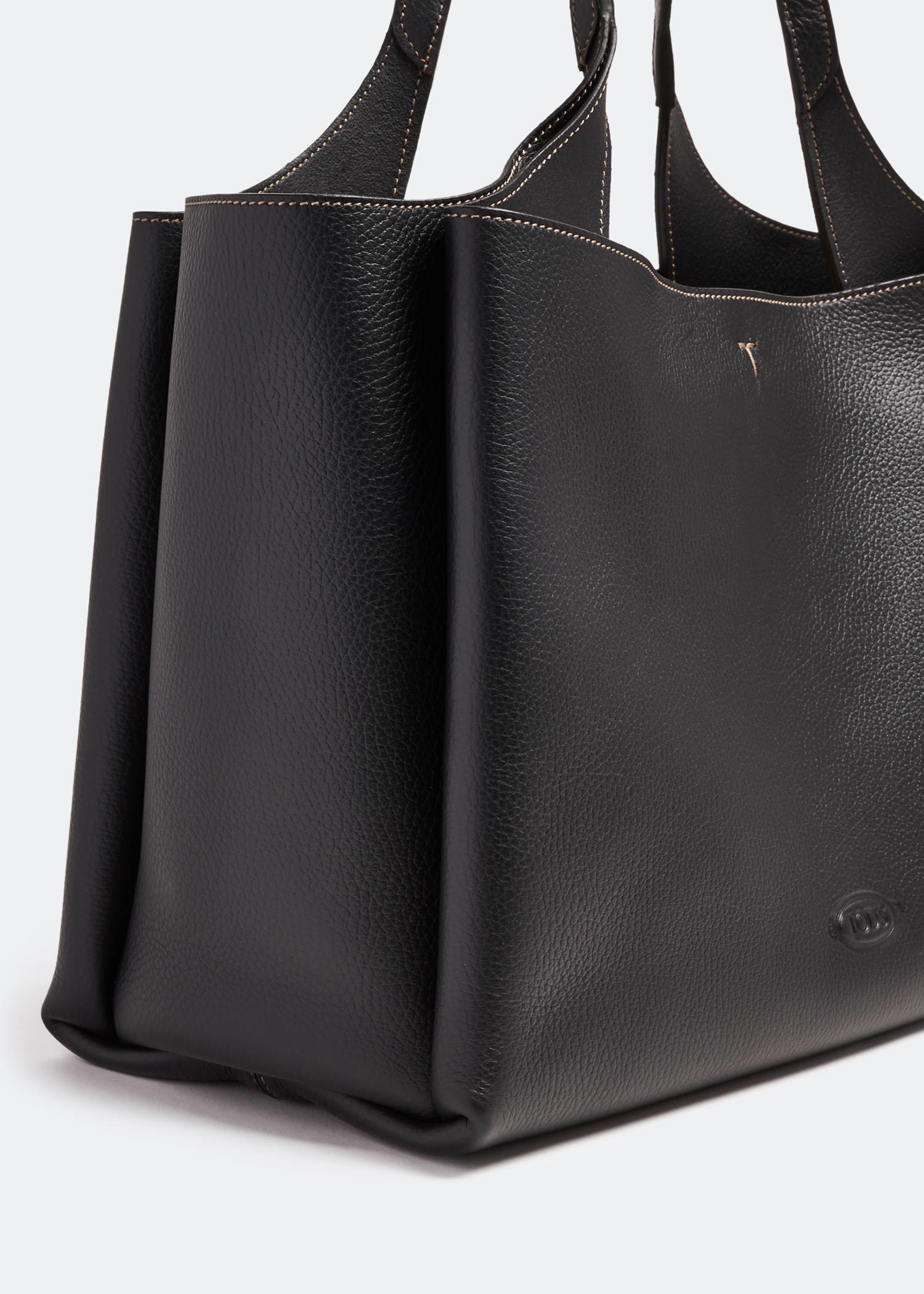 Leather medium bag, Black