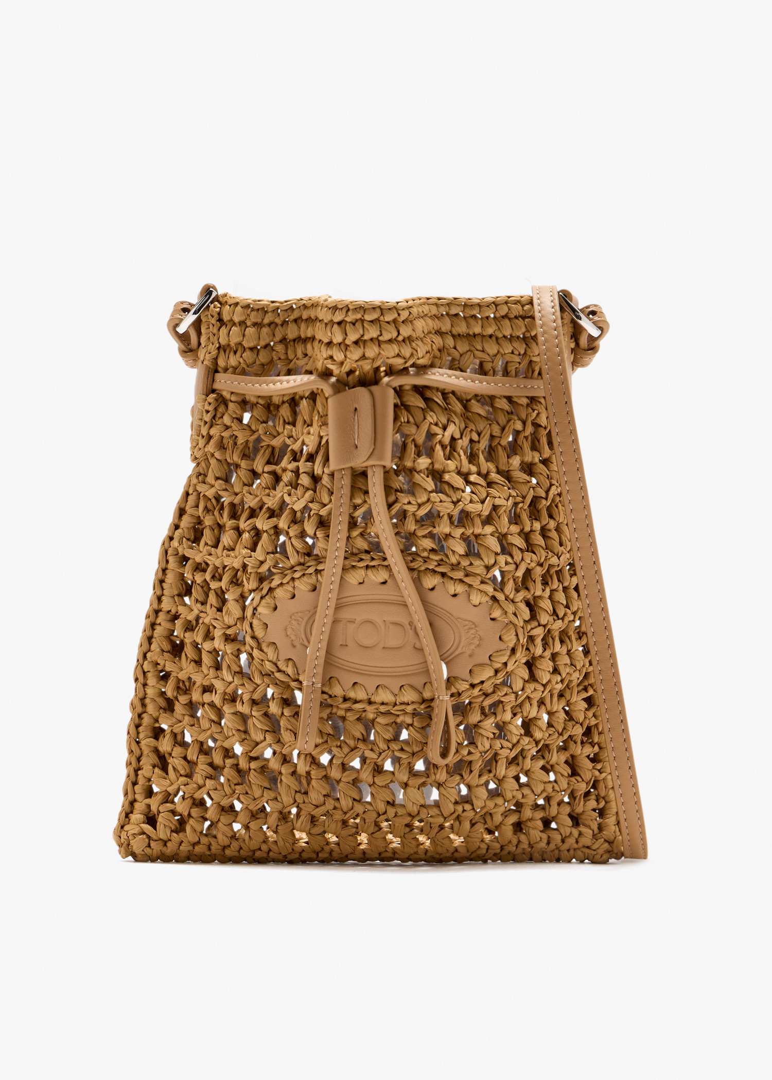 Mini raffia bucket bag, Beige
Mini raffia bucket bag, Beige