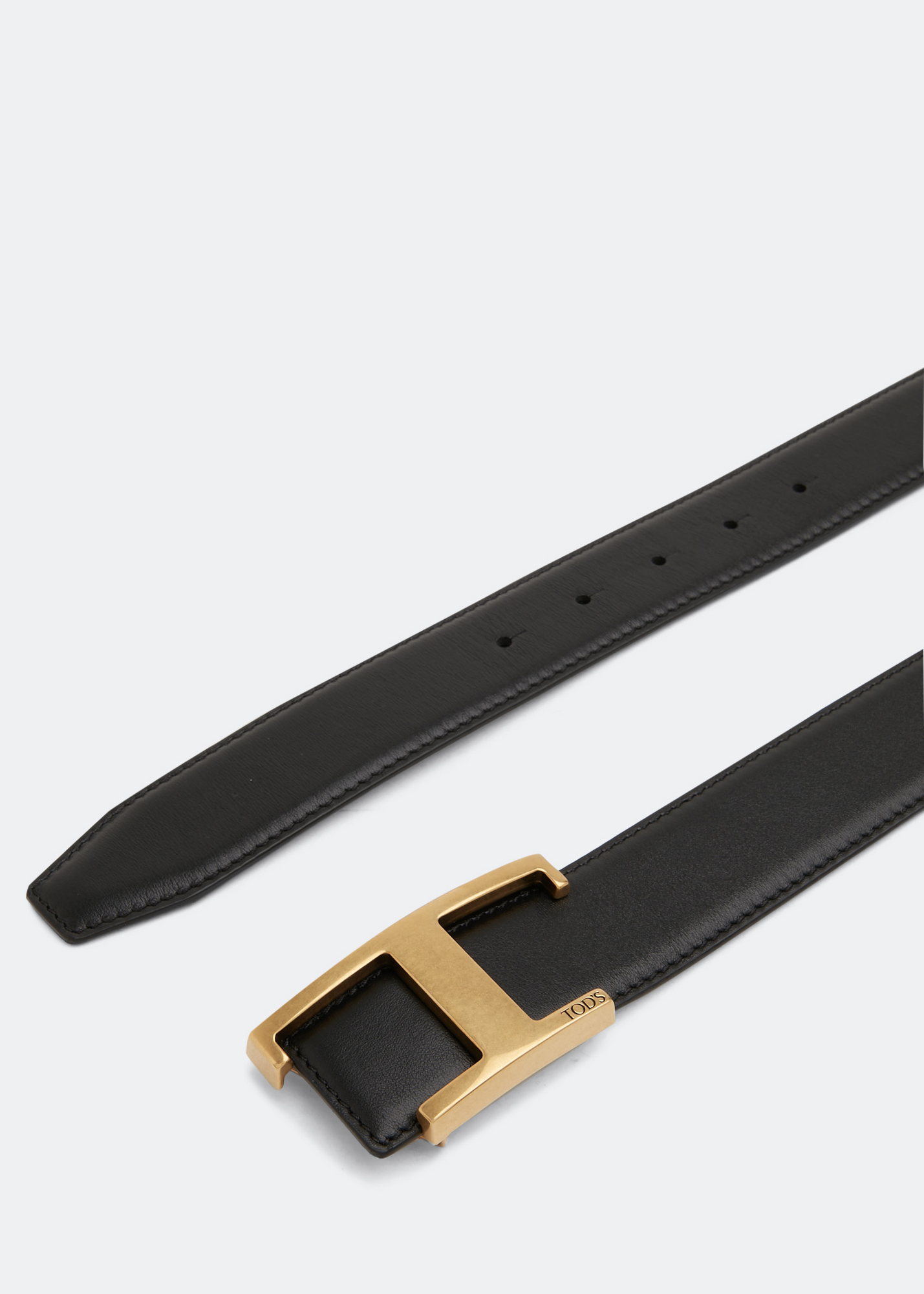 Reversible leather belt, Black