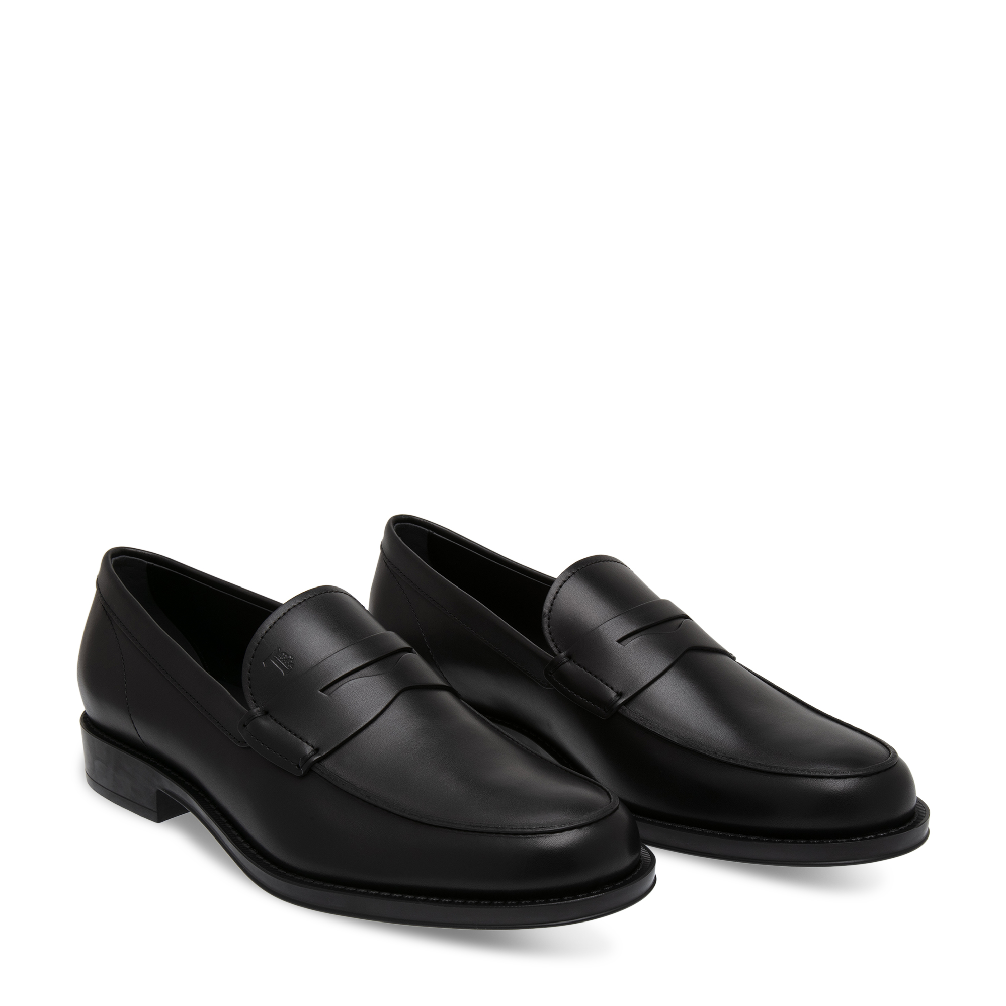 Leather loafers, Black