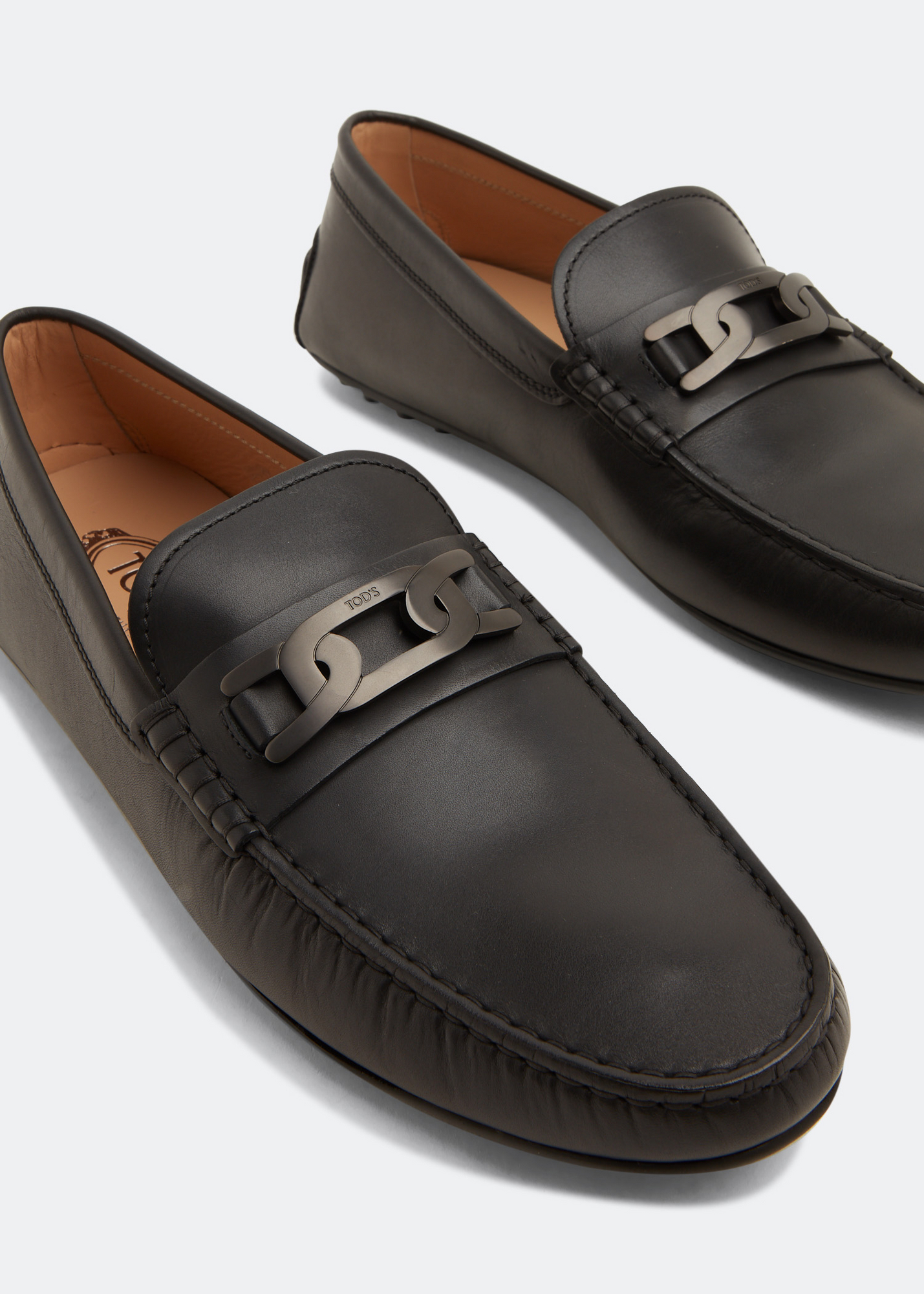 Chain Gommini loafers, Black