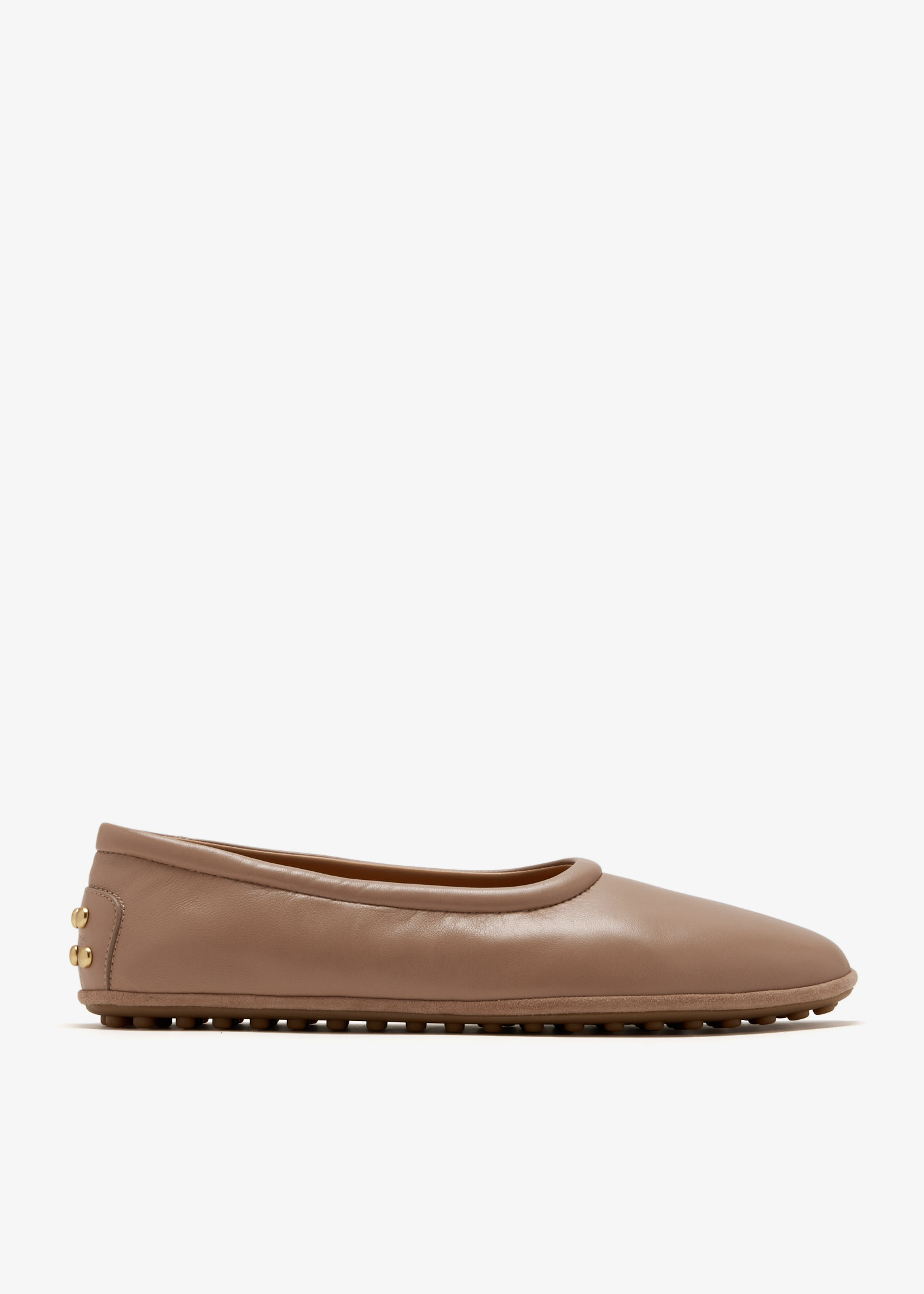 Metal dots leather ballerinas, Taupe
Metal dots leather ballerinas, Taupe