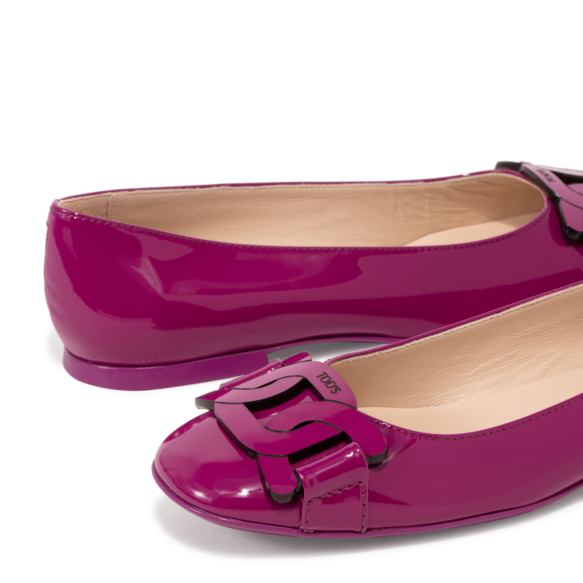 Leather ballerinas, Pink