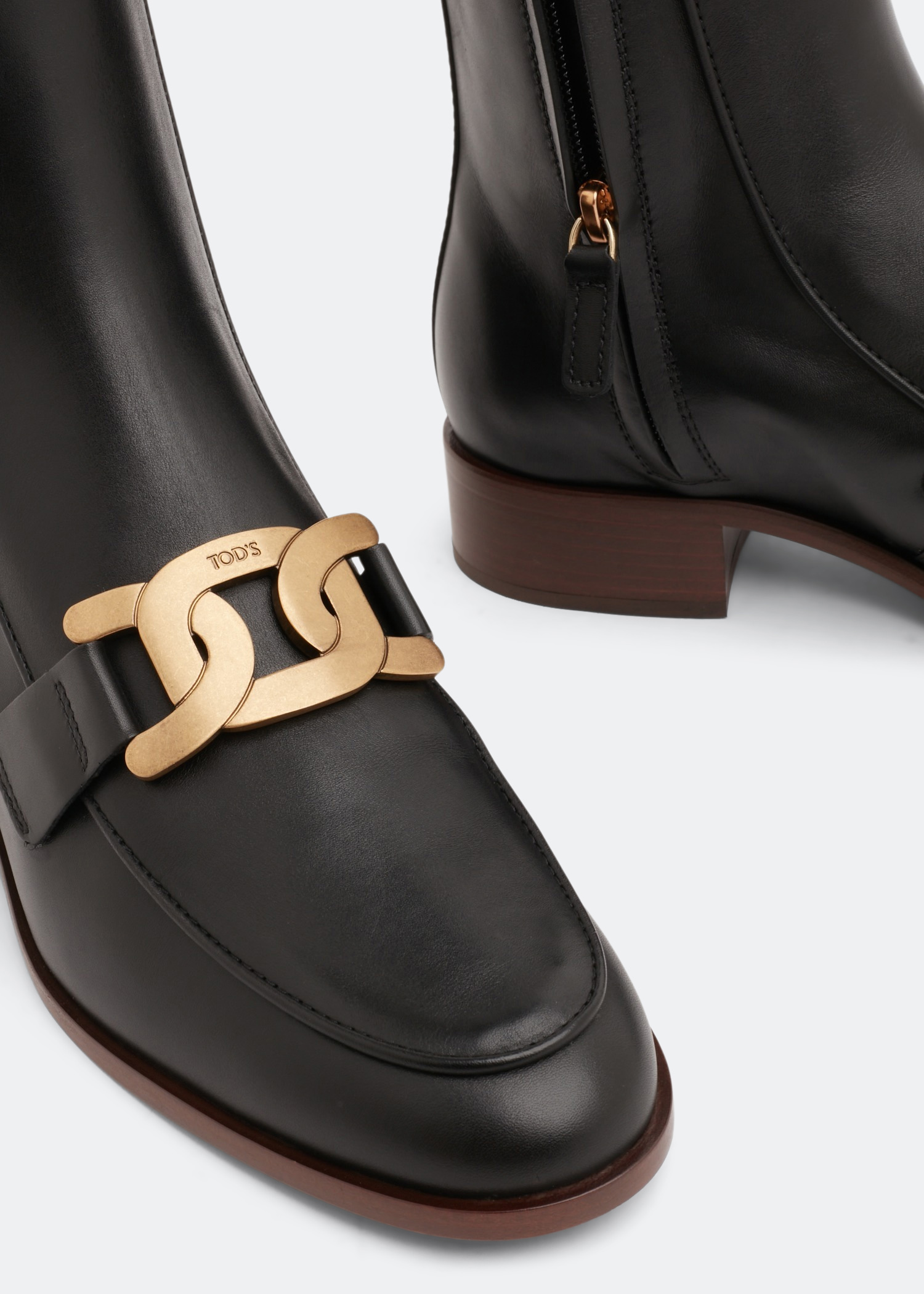 Leather ankle boots, Black