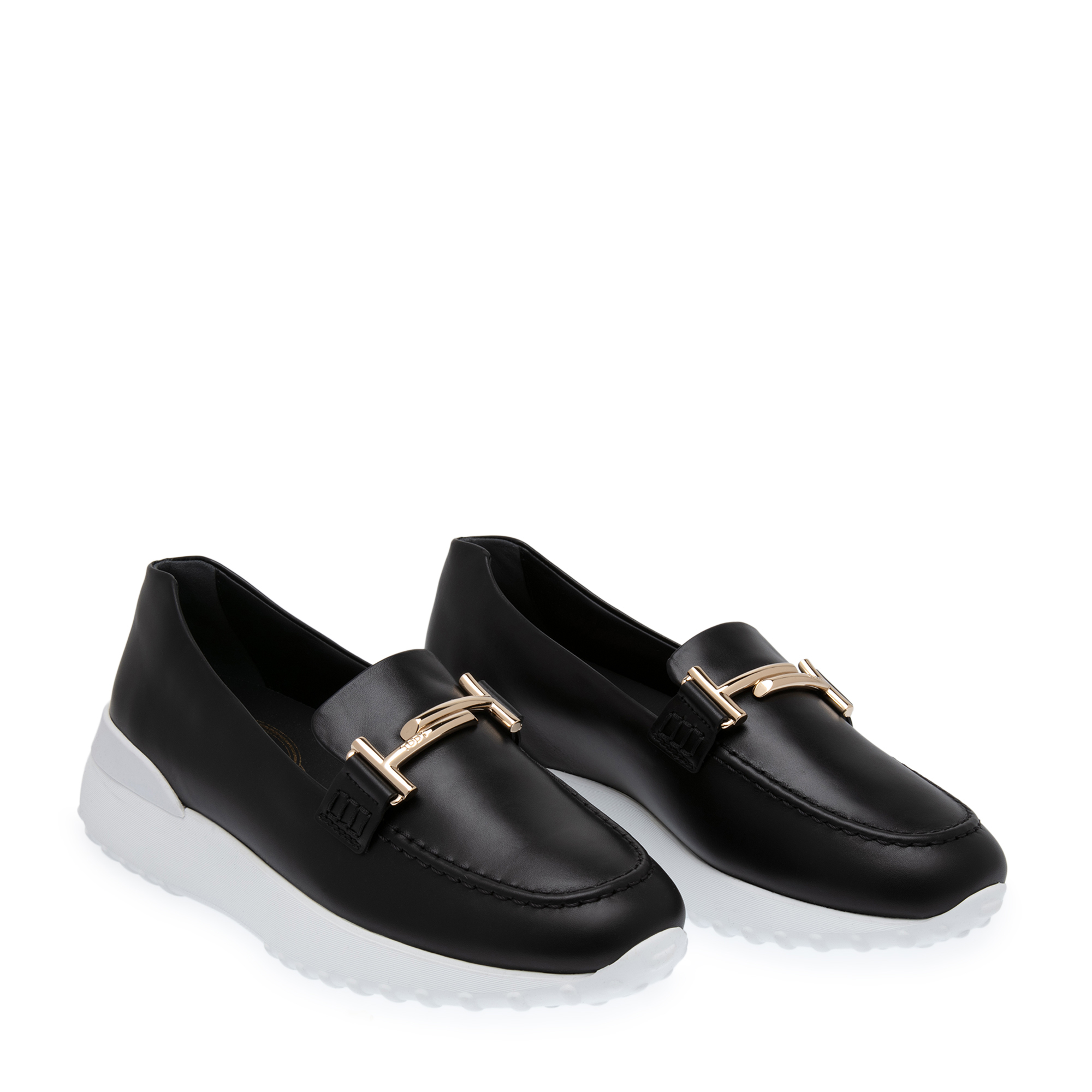 Leather loafers, Black