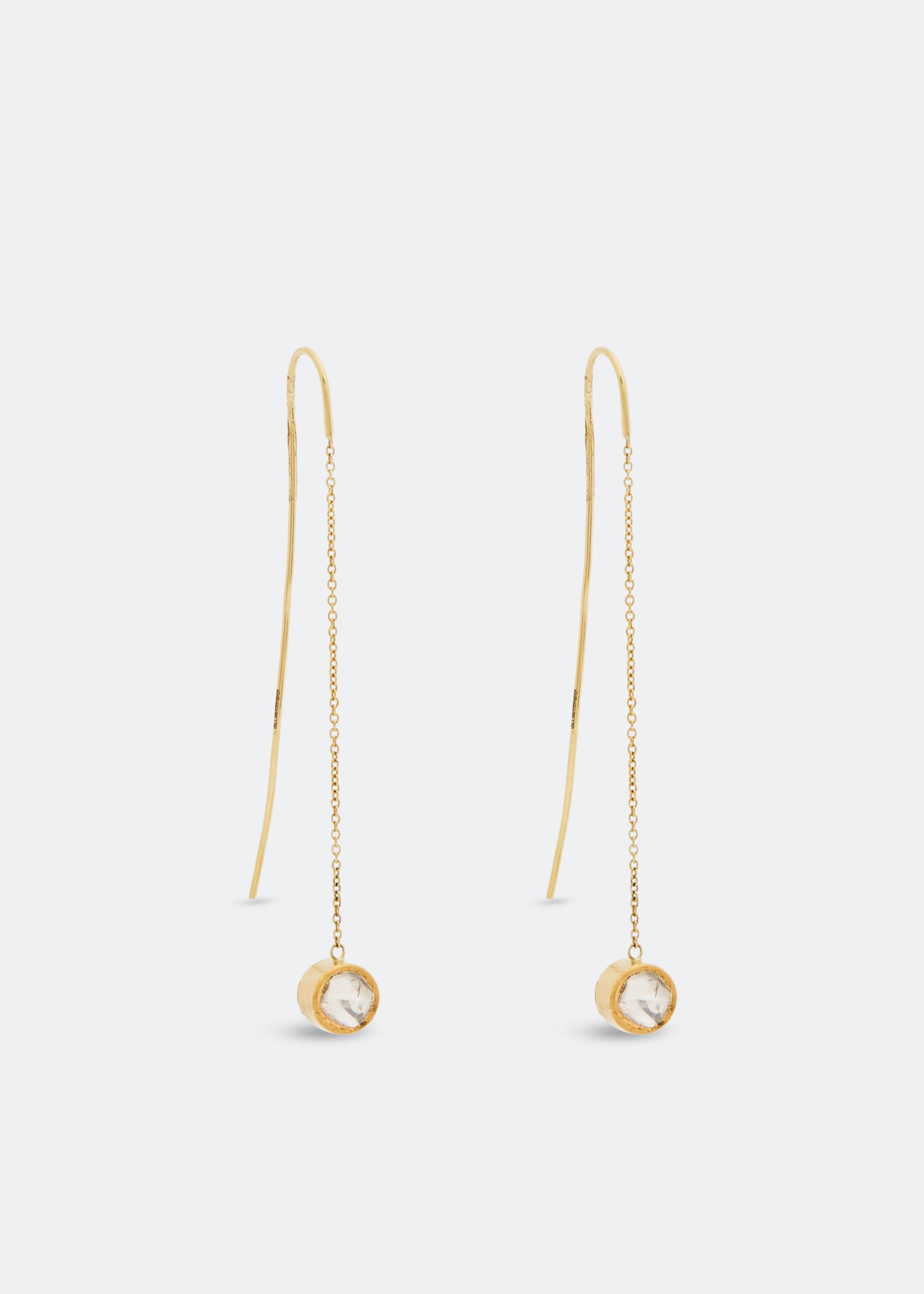 Diamond drop earrings, Gold