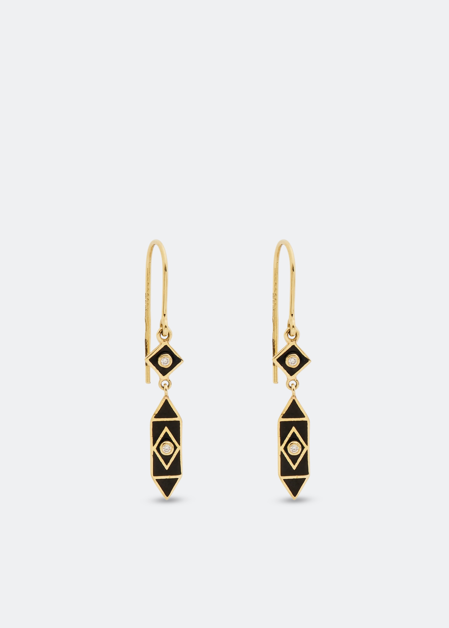 Bar earrings, Gold