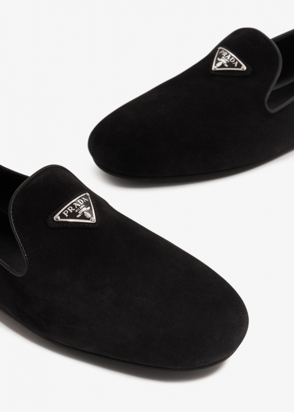 Prada Suede loafers for Women - Black in UAE | Level Shoes