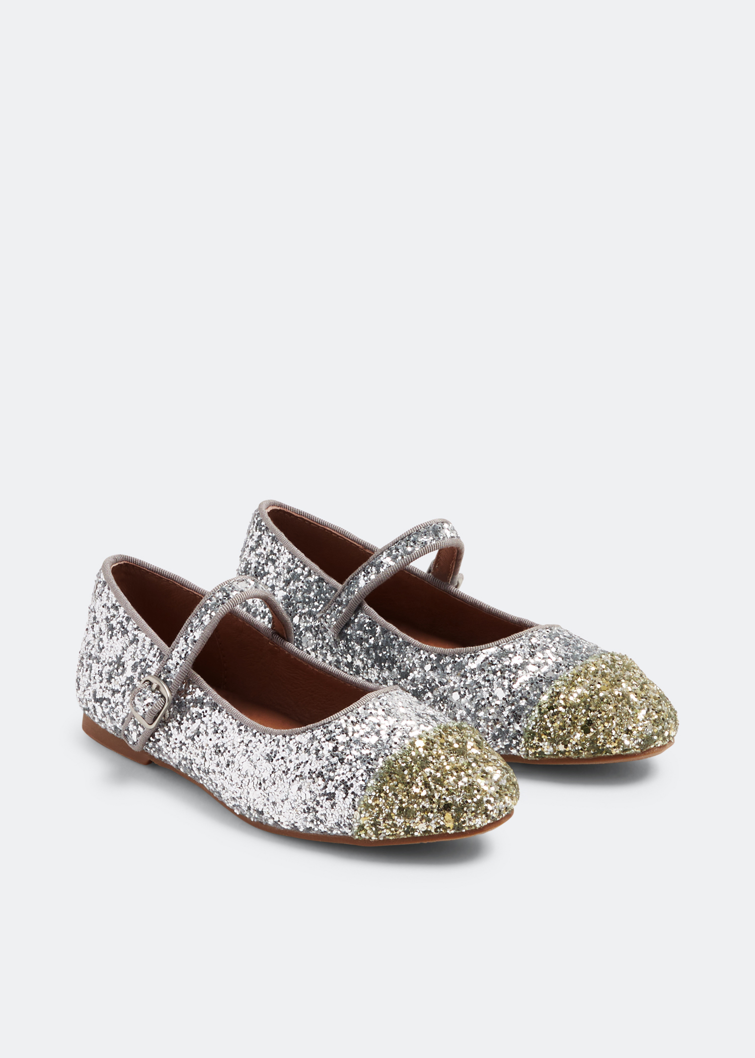 Baby girl sale silver glitter shoes