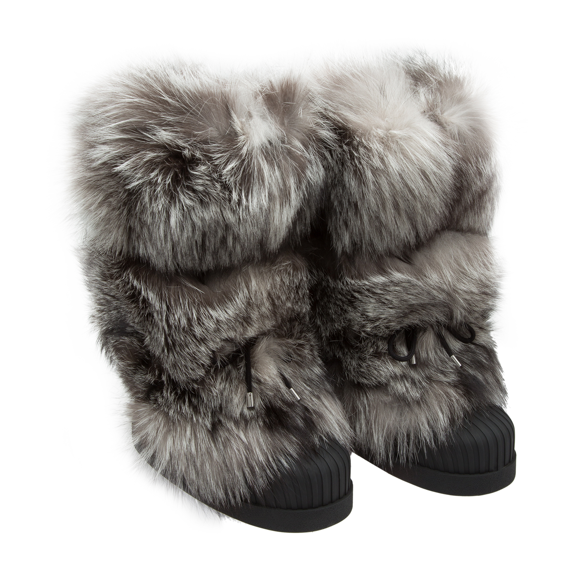 

Fur-embellished boots, Black