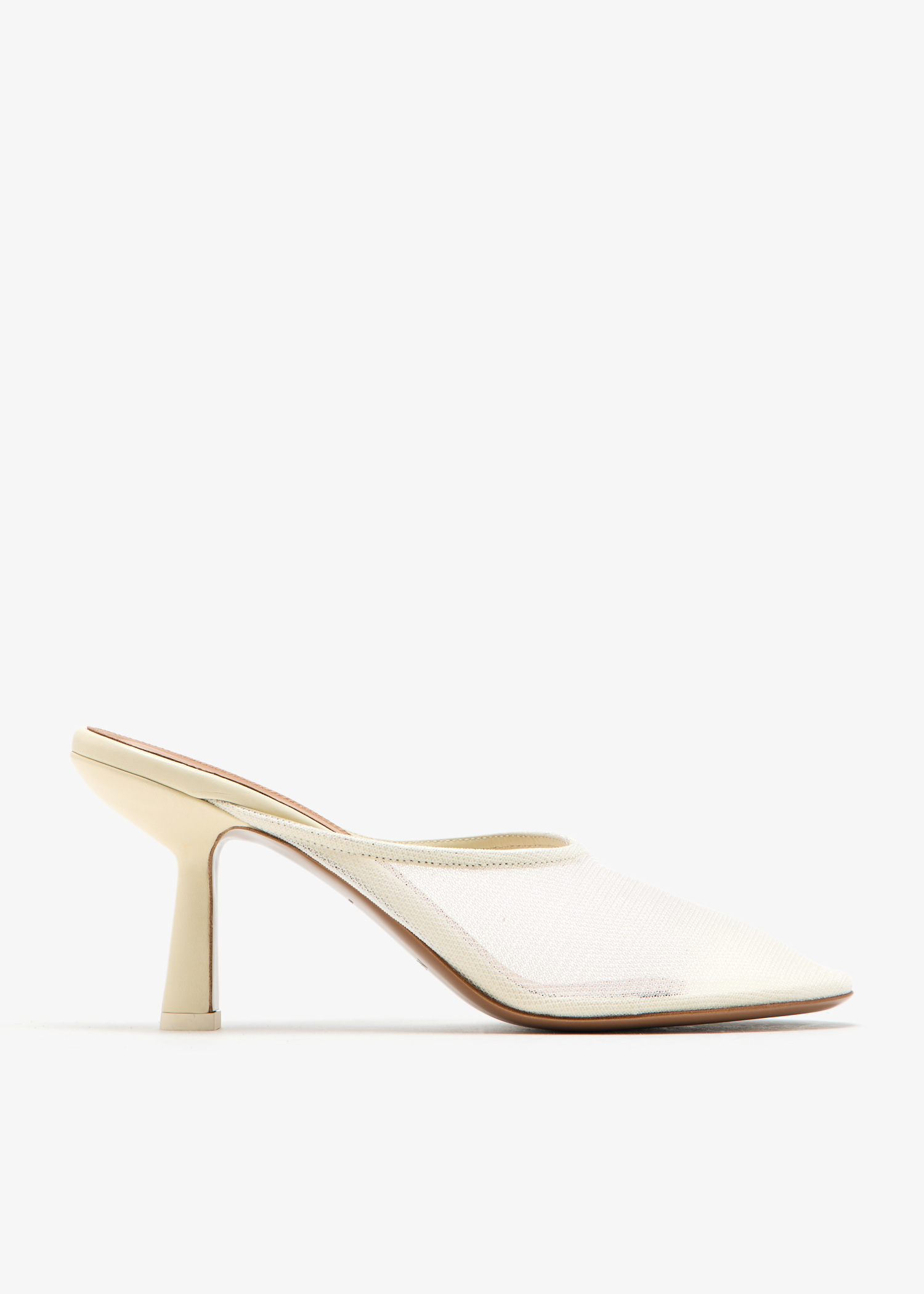 

Amalthea mesh mules, Cream