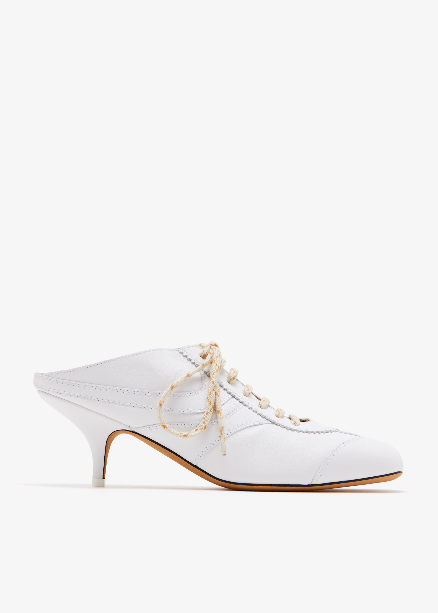 

Heeled sneaker mules, White