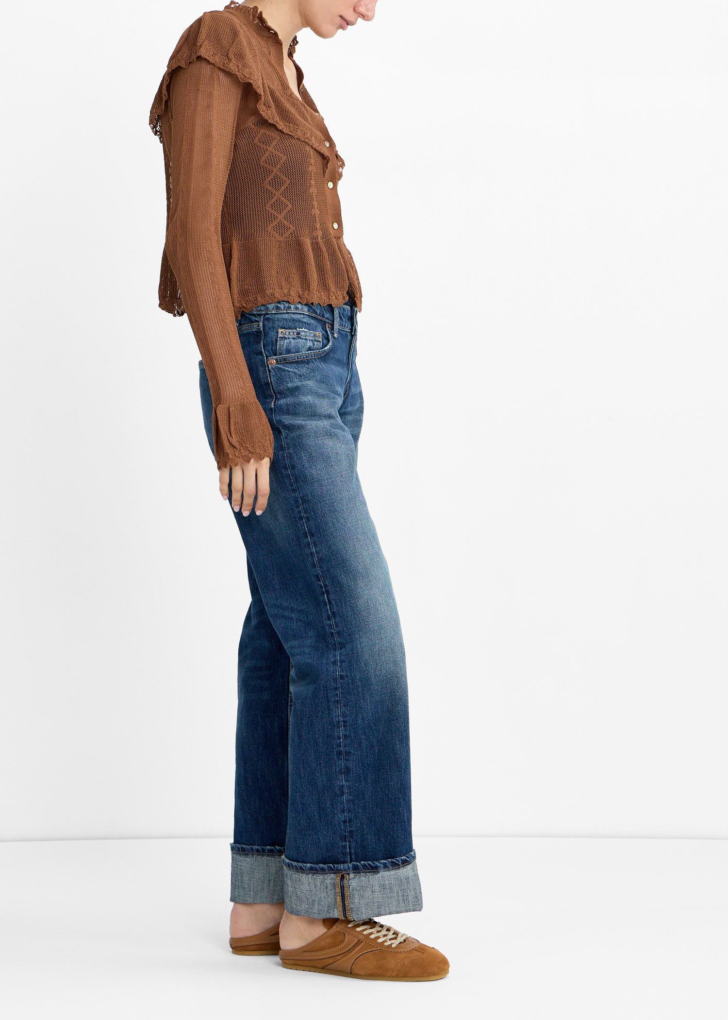 

Suede sneaker mules, Brown