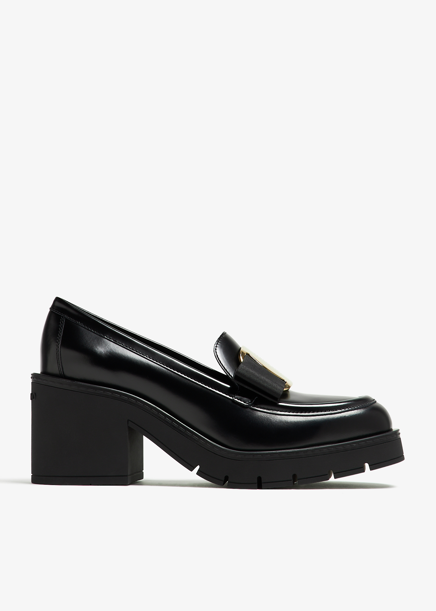 

Chunky Heeled Vara Bow loafers, Black