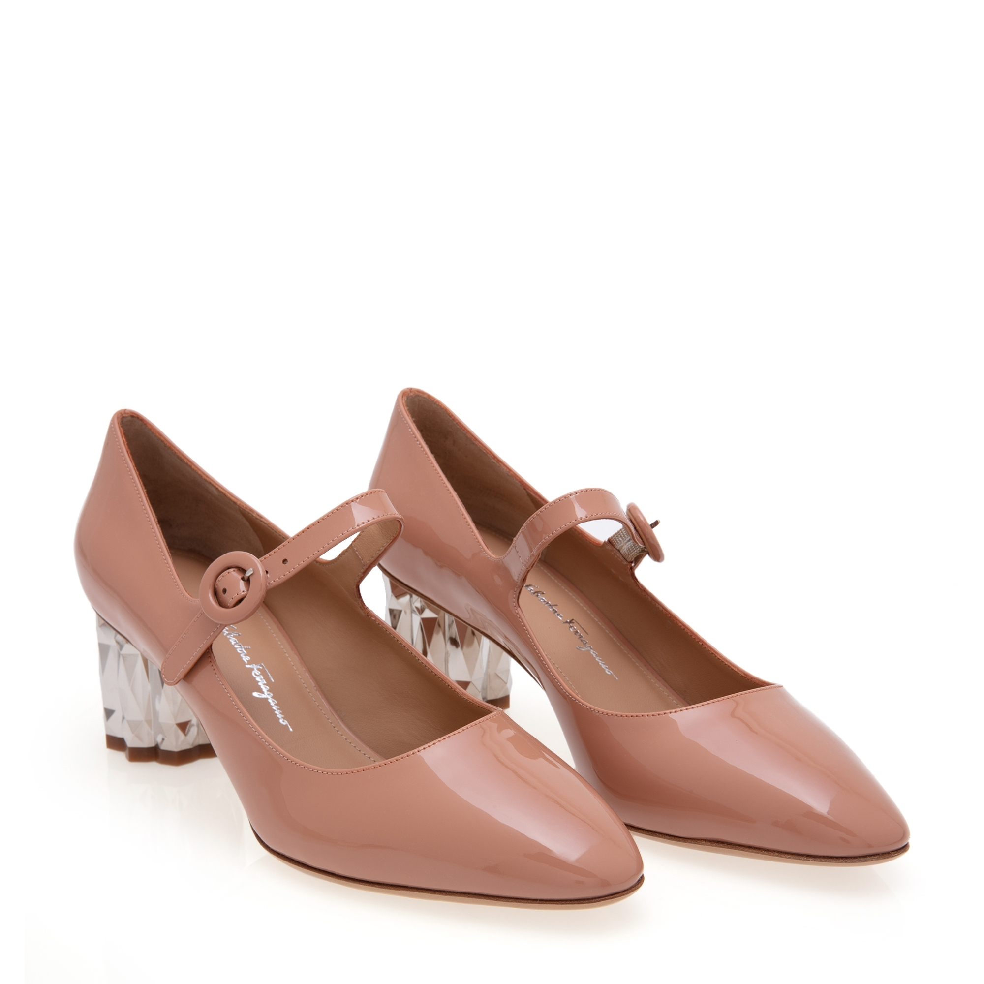 

Refracted Mary Jane pumps, Purple