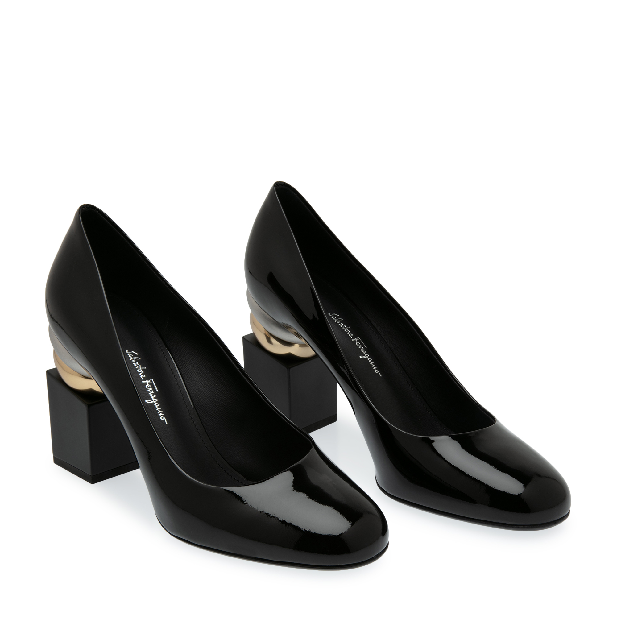 

Sculptured heel pumps, Black