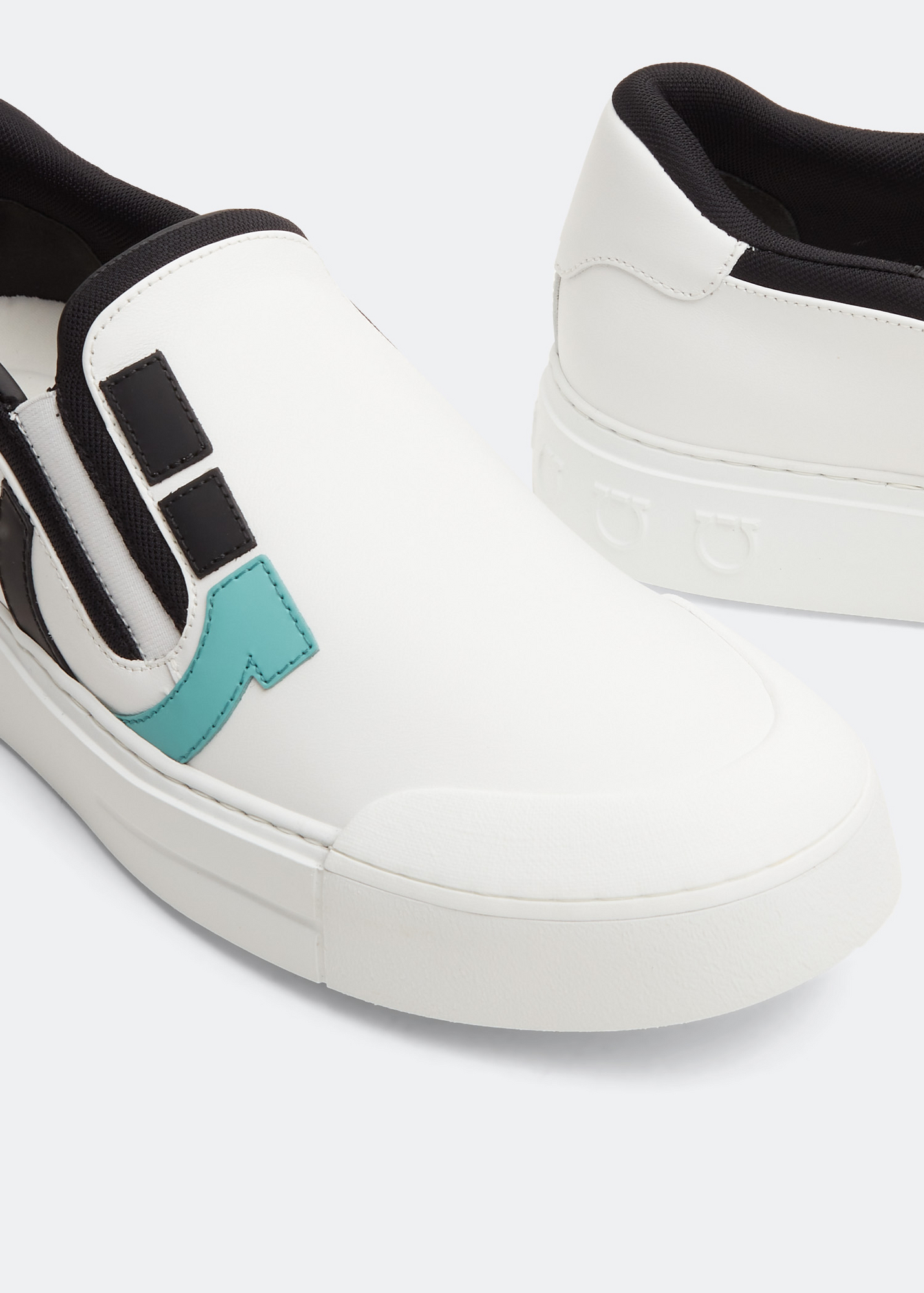 

Gancini slip-on sneakers, White