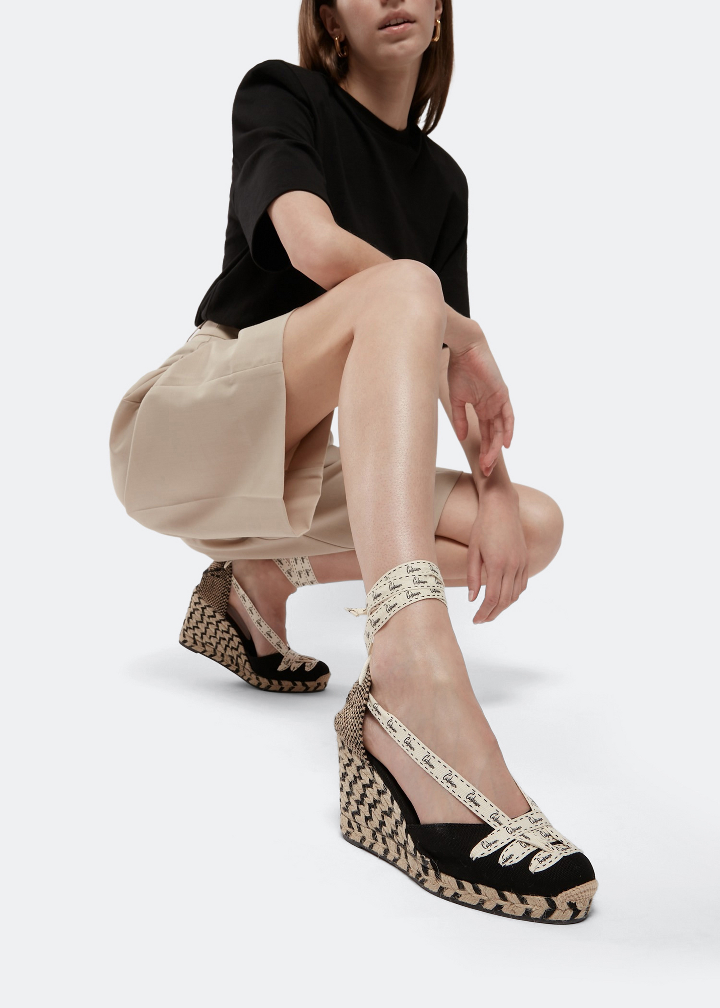 

Cora wedge espadrilles, Black